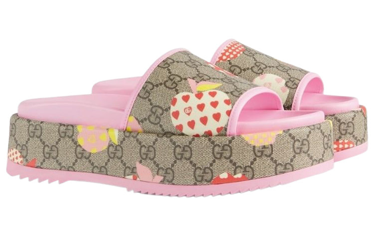 (WMNS) Gucci Rubber GG Slide 'Les Pommes' 664214-22K20-8961 - 2