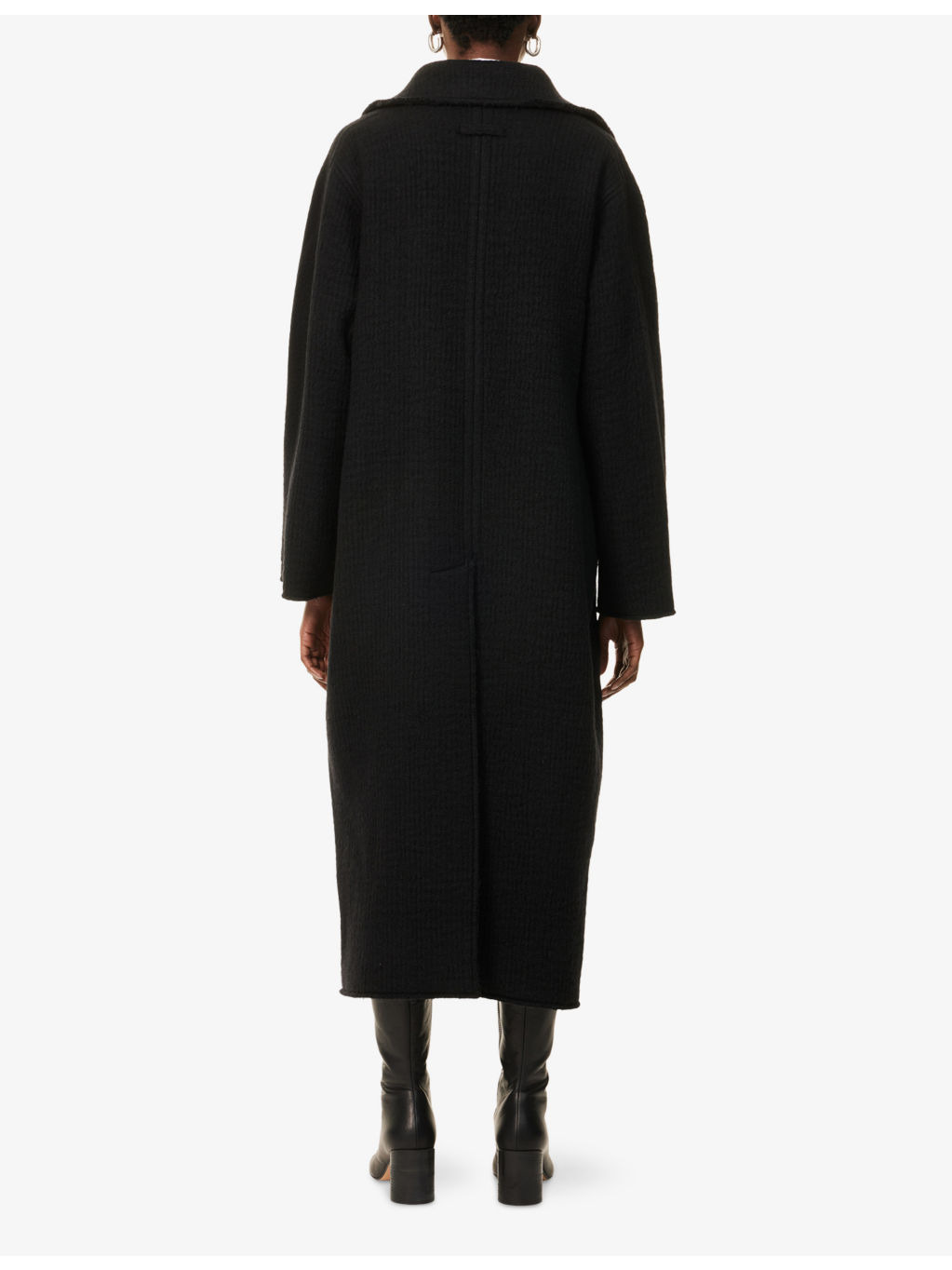 Belted Notch-Lapels Stretch-Wool Coat - 4