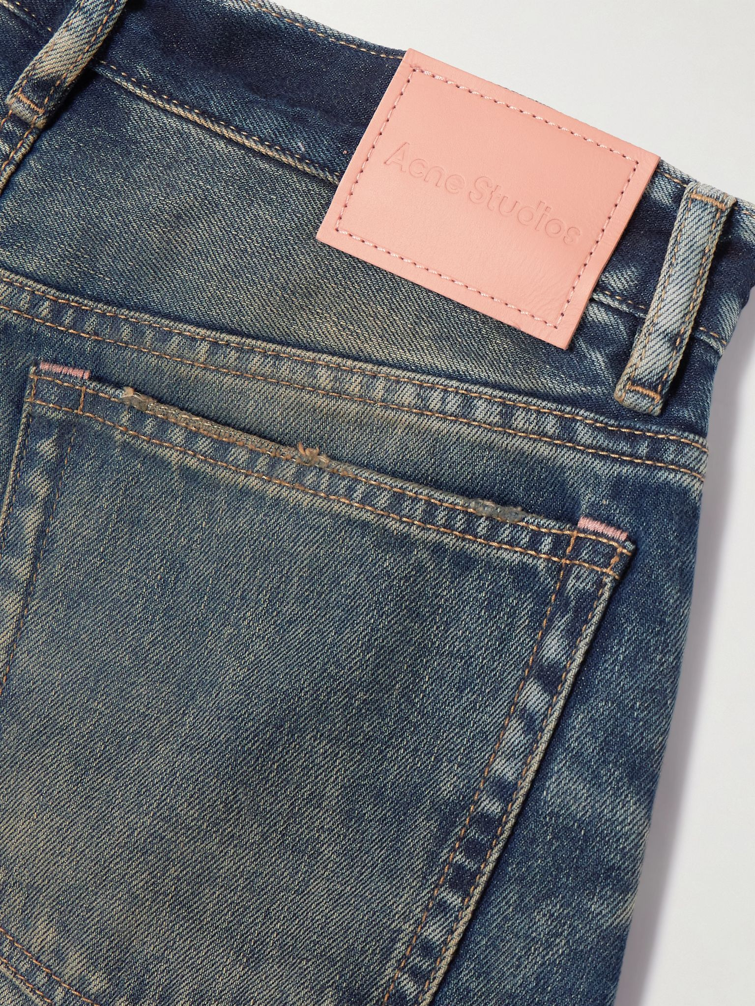 2021 distressed mid-rise flared organic jeans Blue - 6
