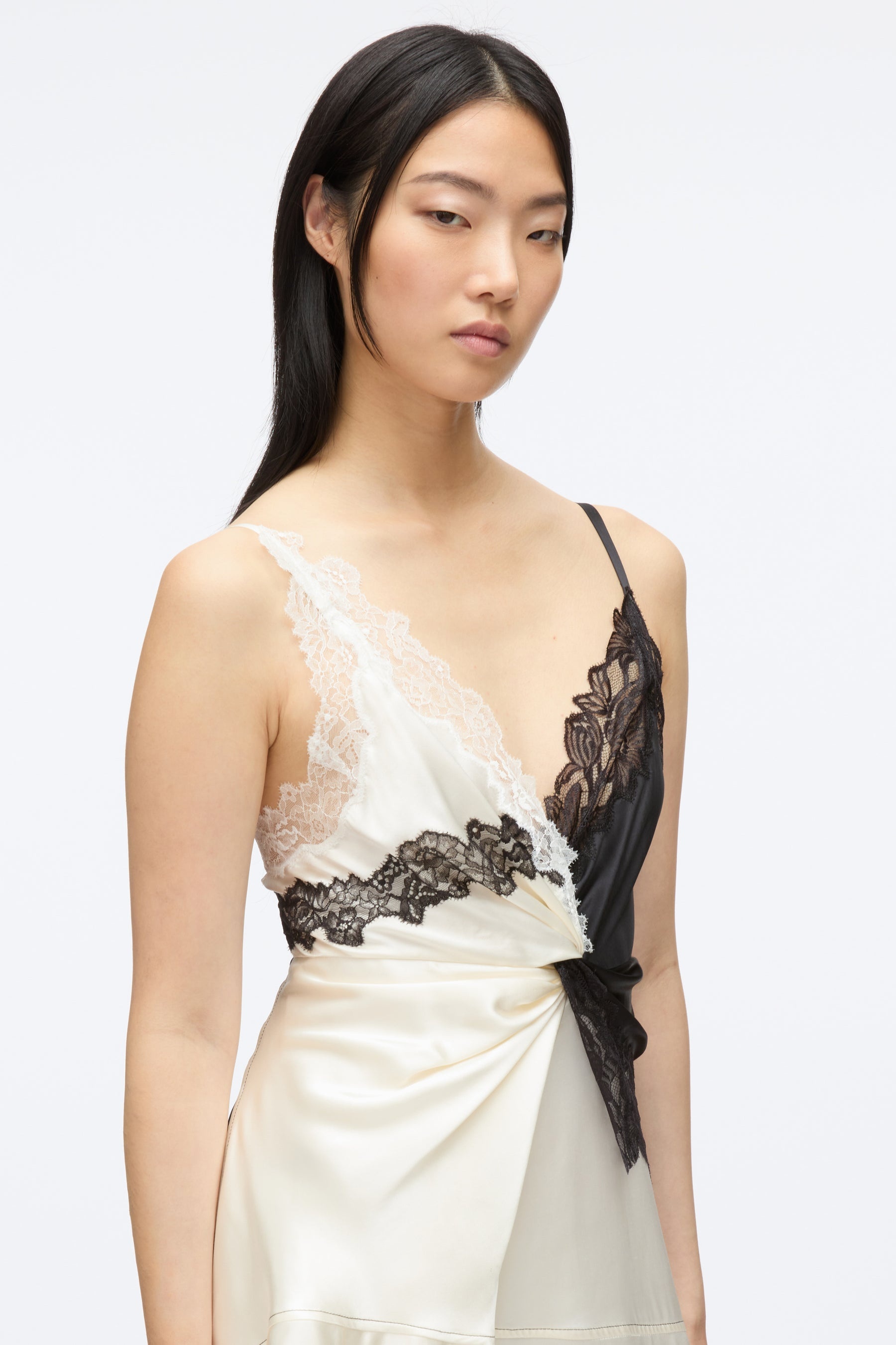 Liquid Satin Twist Slip Dress - 5
