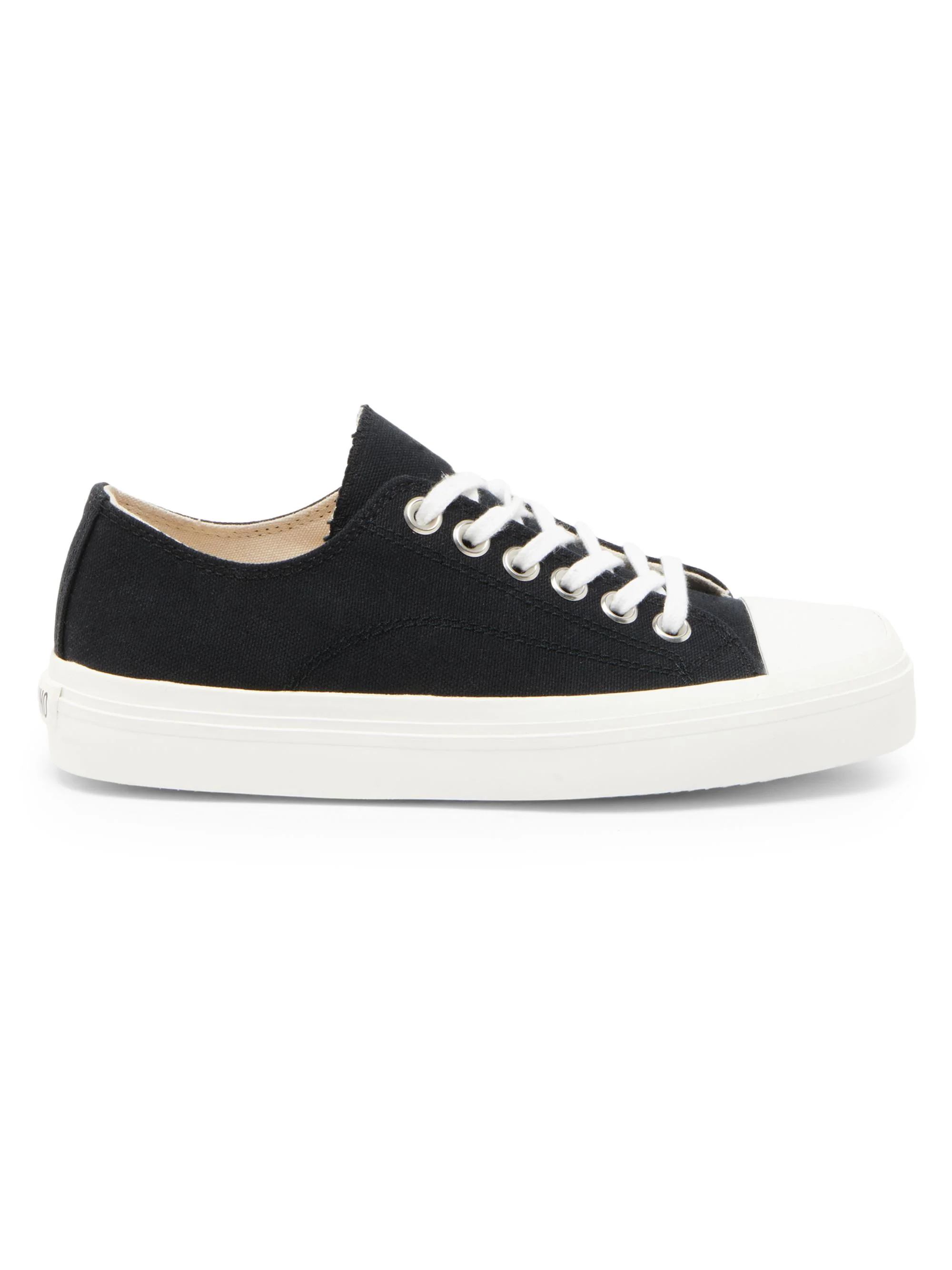 Women's Edge Canvas Low-Top Sneakers - Black - 1