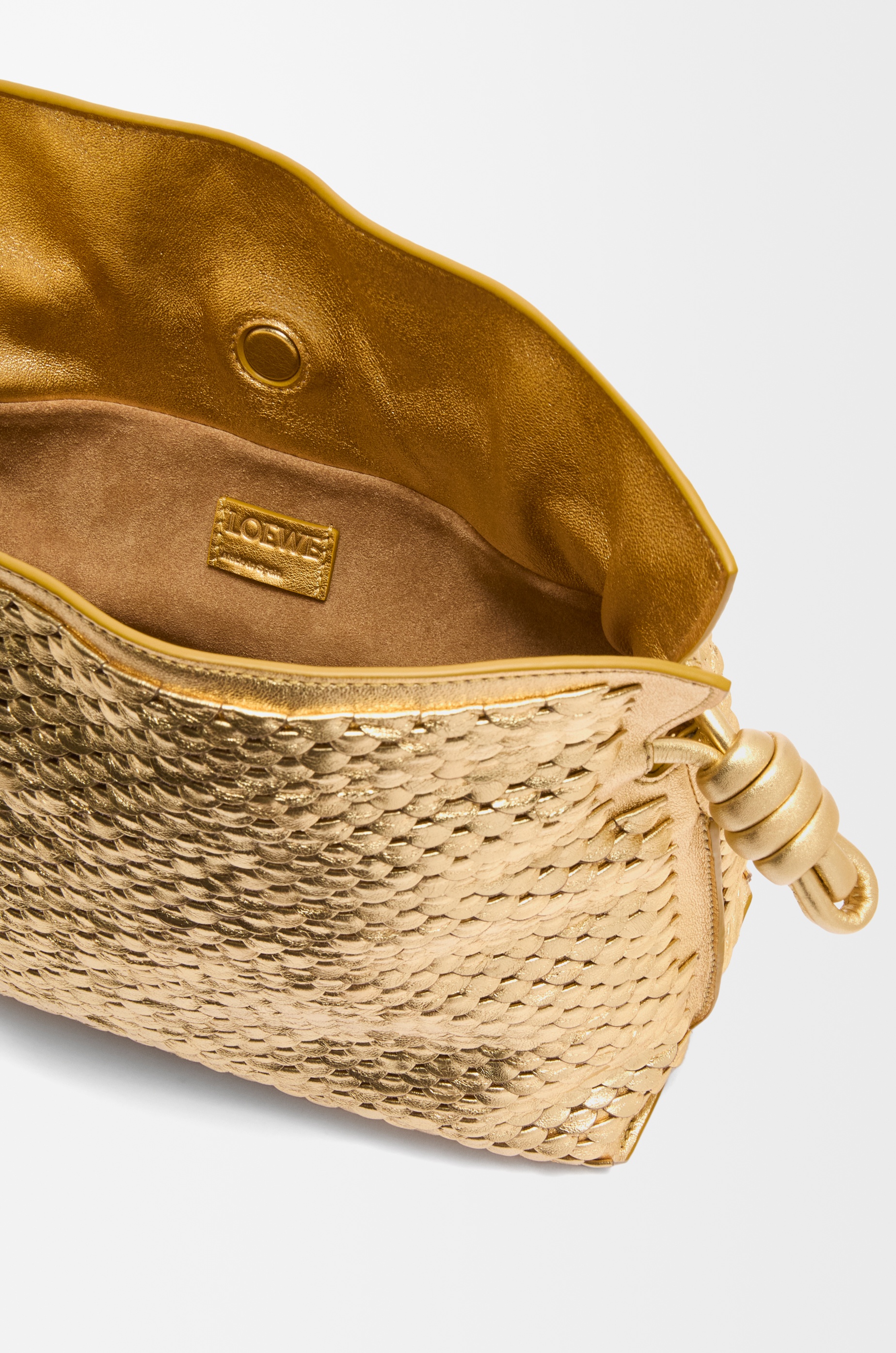 Medium Flamenco clutch in laminated lambskin - 7