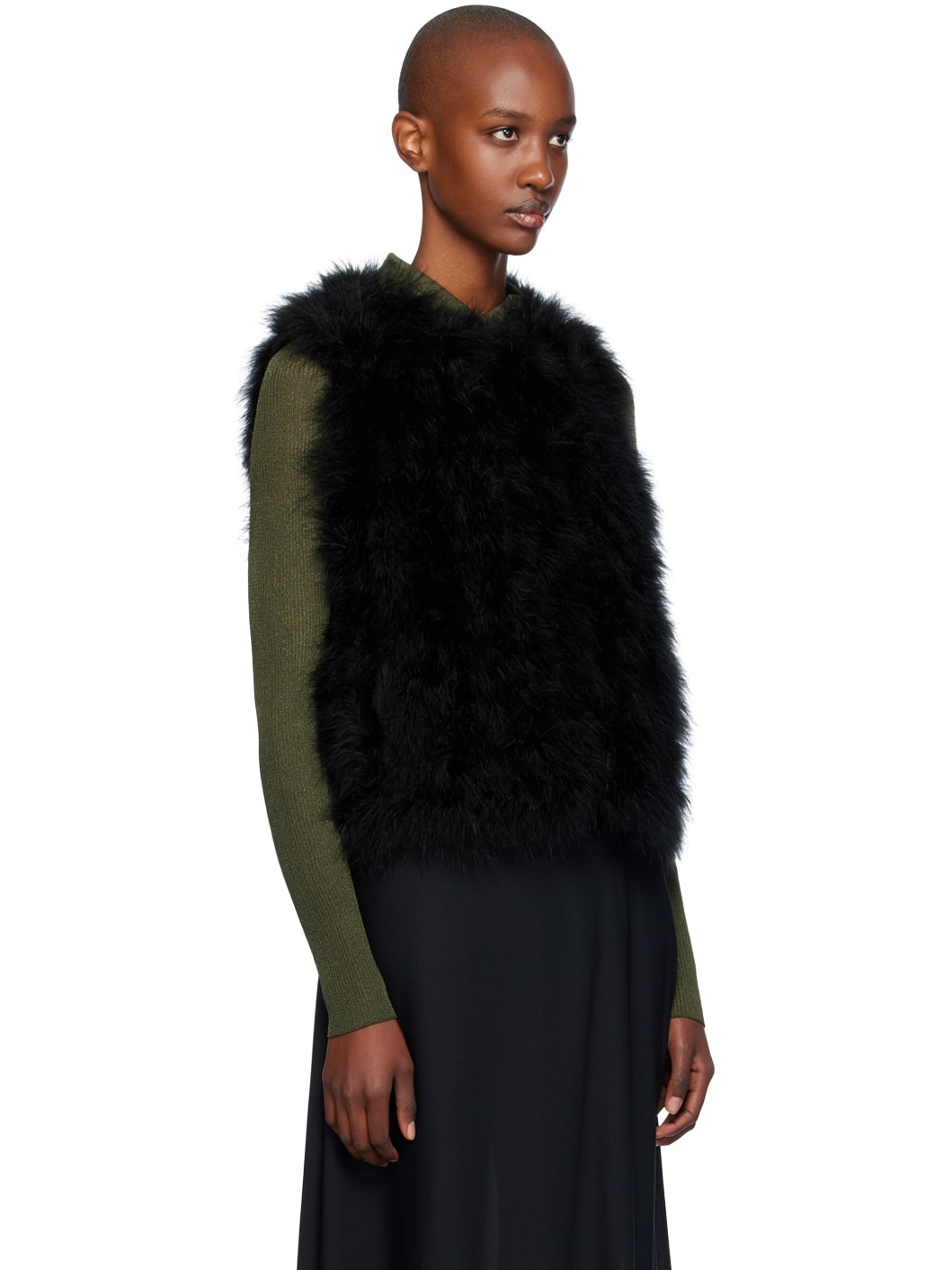 Black Feather Vest - 2