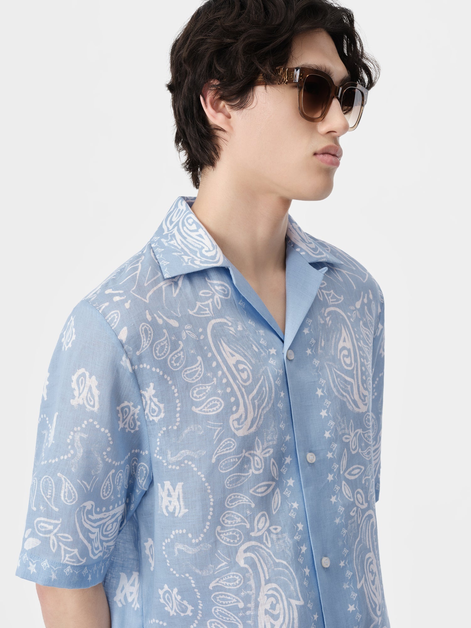 BANDANA WATERCOLOR CAMP SHIRT - 5