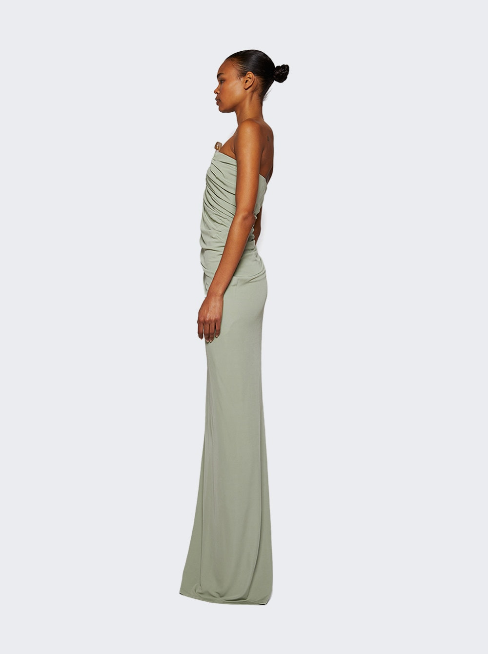 Odessa Arced Strapless Gown Sage - 3