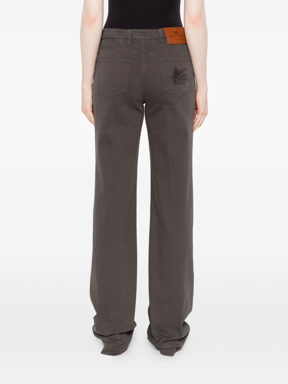 button-fly straight trousers - 4