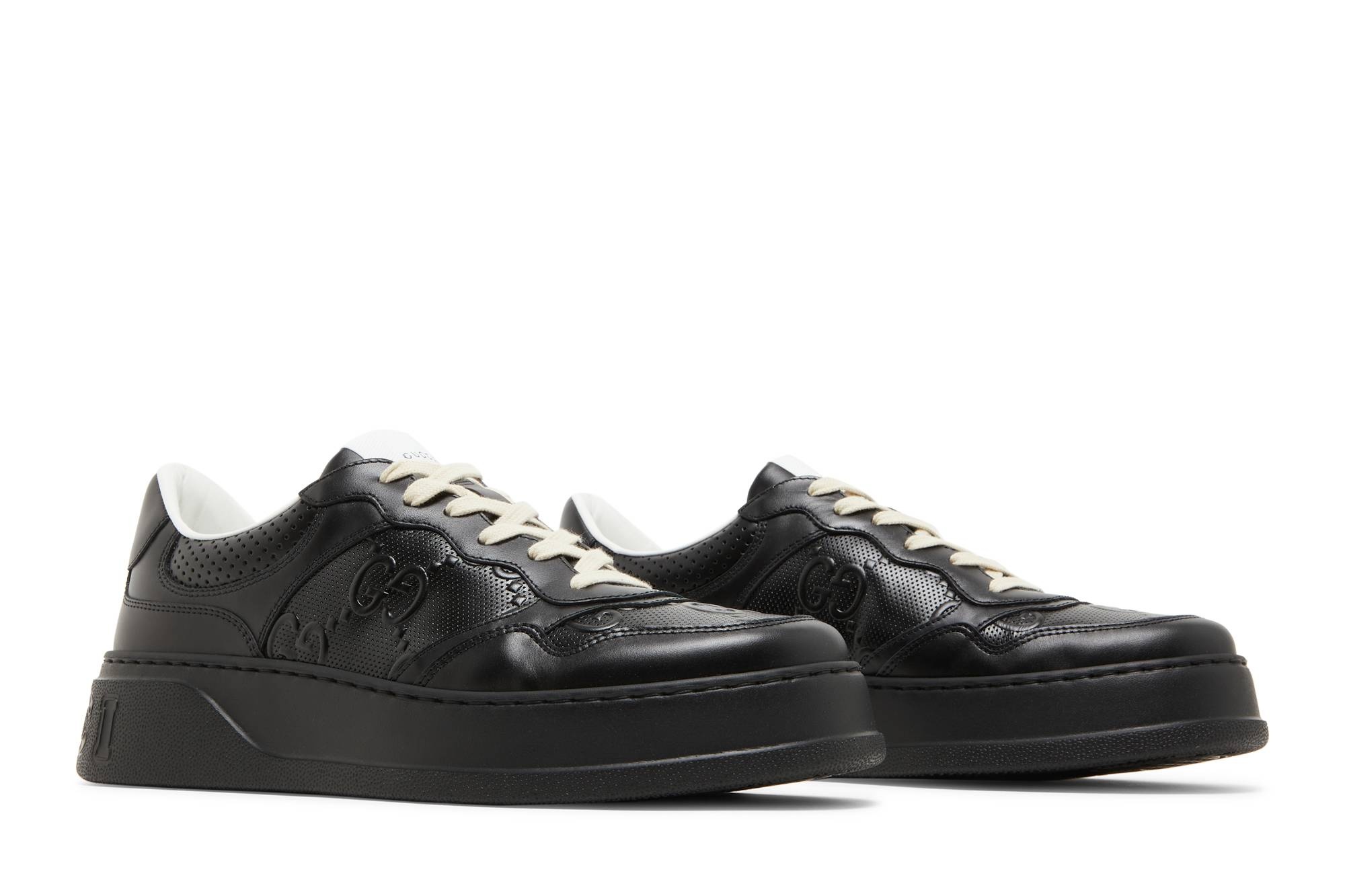 Gucci GG Embossed Sneaker 'Black' - 8