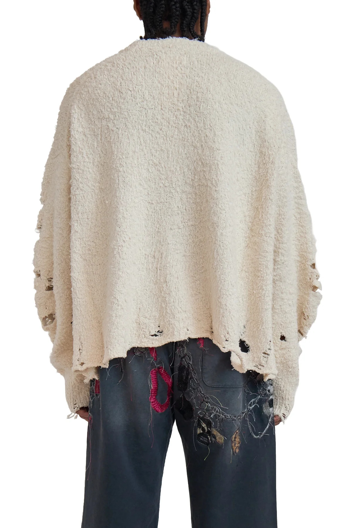 Doublet Ribcage Knit Pullover Ivory - 3