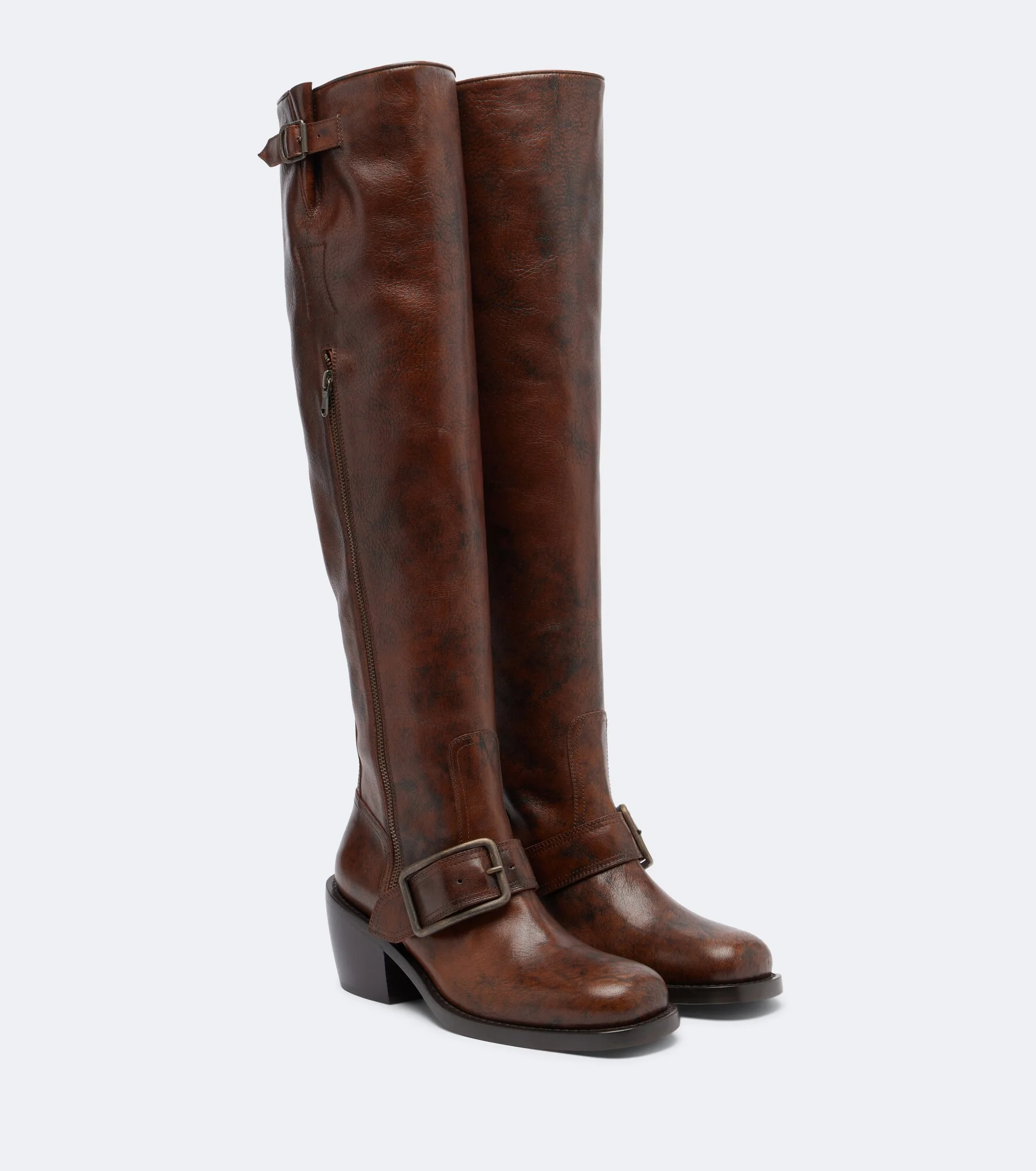 Leather over-the-knee boots - 1