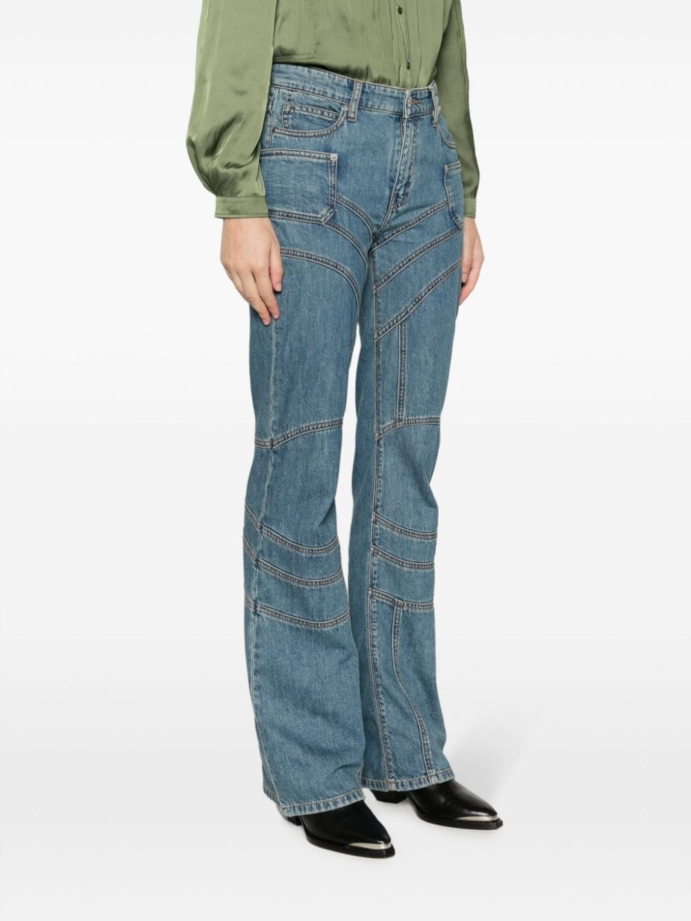 Elvira mid-rise flared jeans - 3