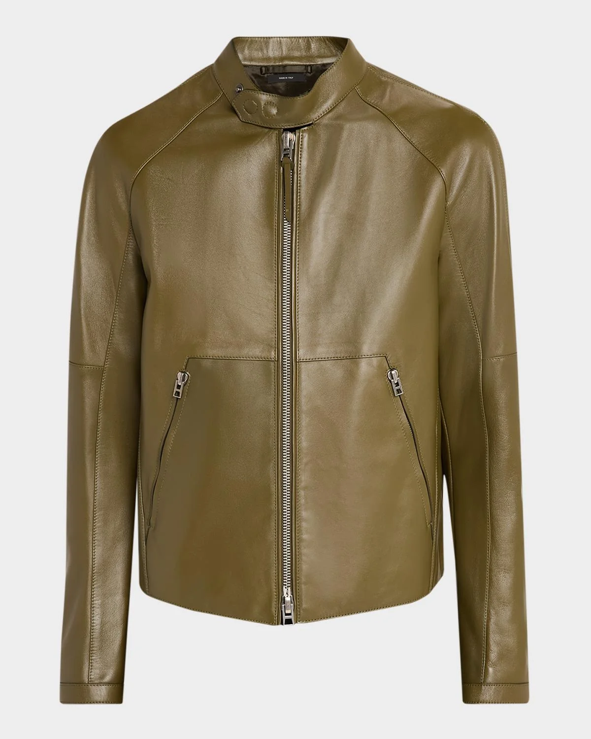Men's Leather Aviator Jacket - 1