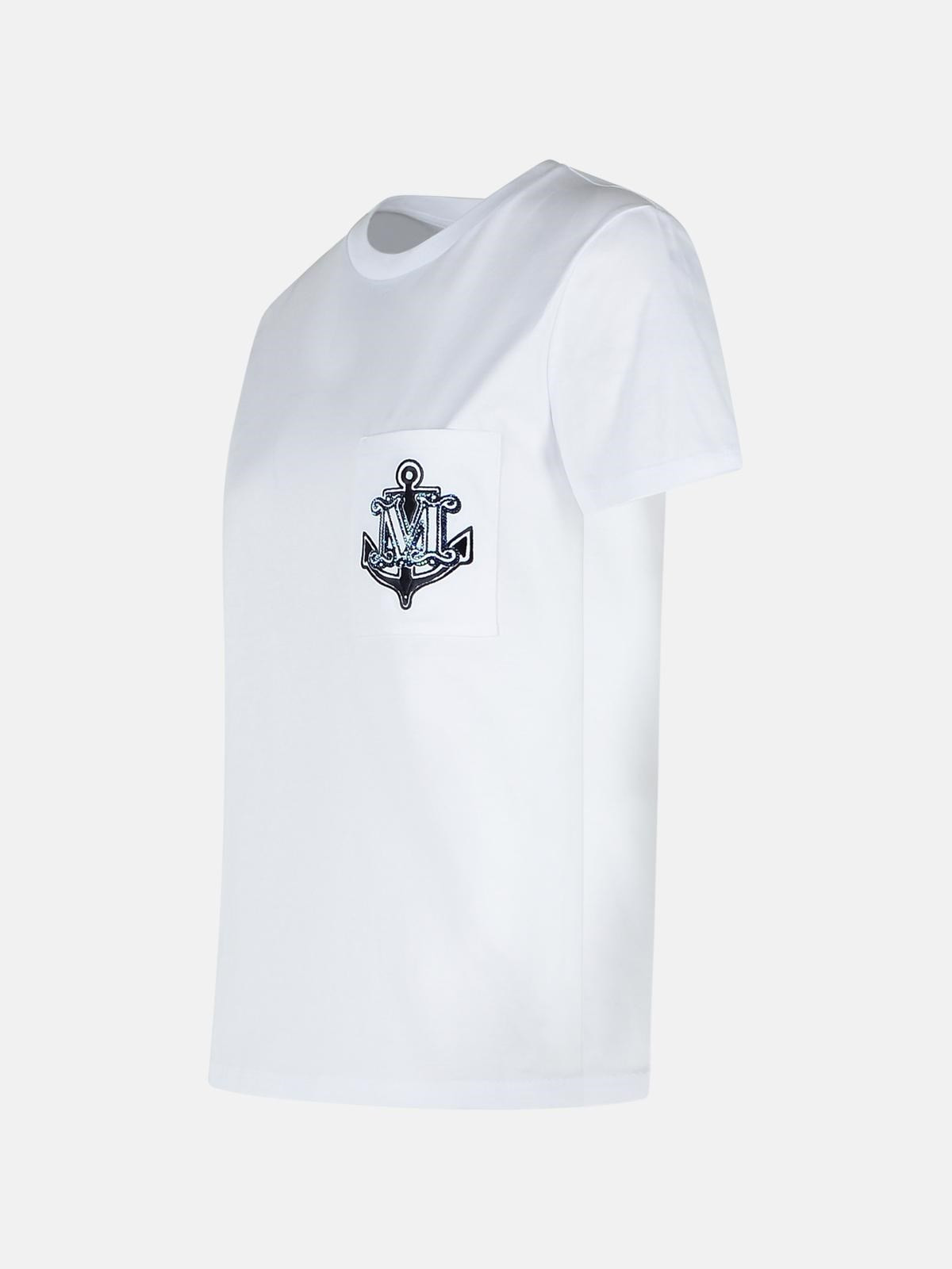 'ACACIA' WHITE COTTON T-SHIRT - 2