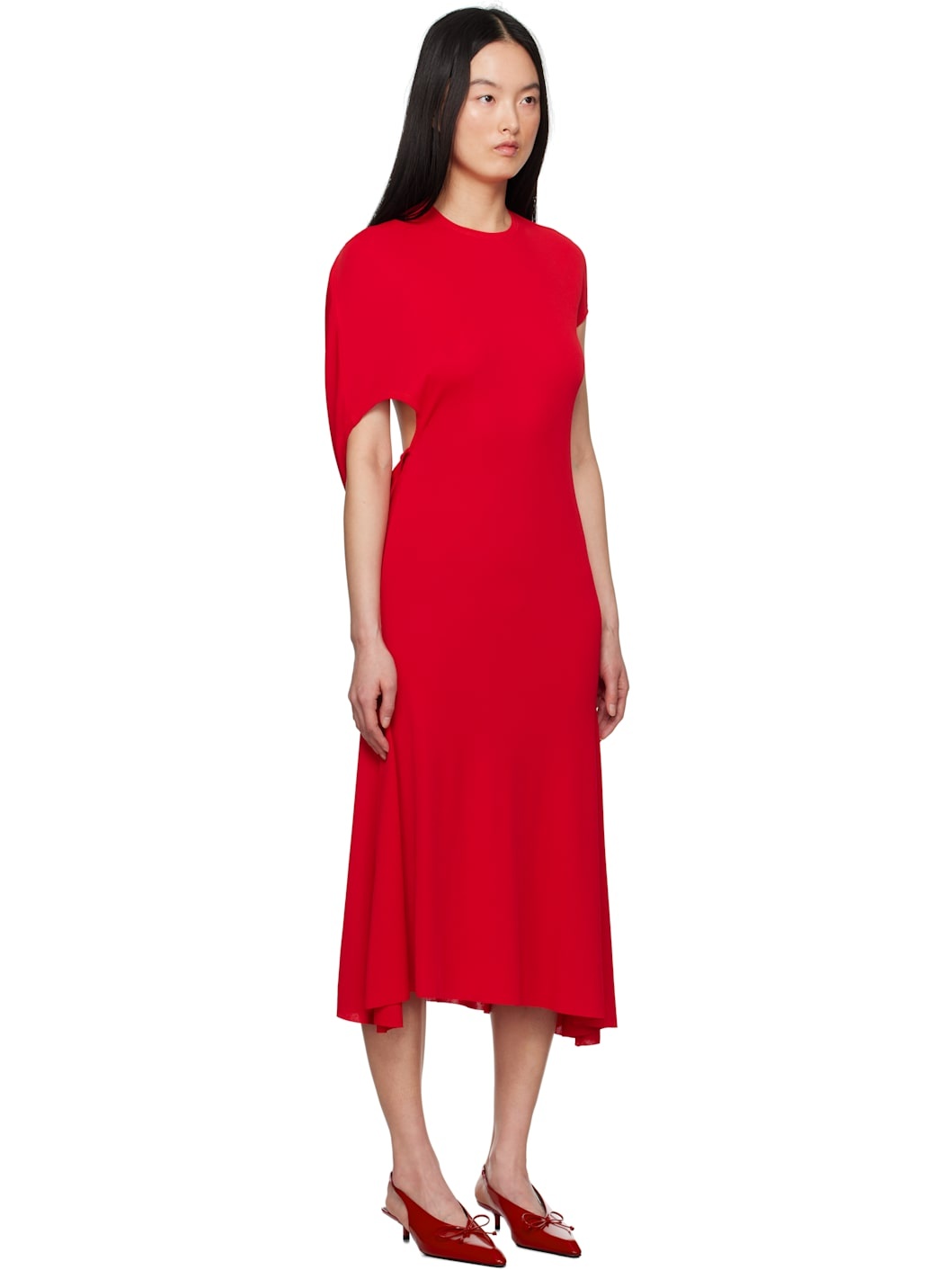 Red La Croisière 'The Salerno' Midi Dress - 2
