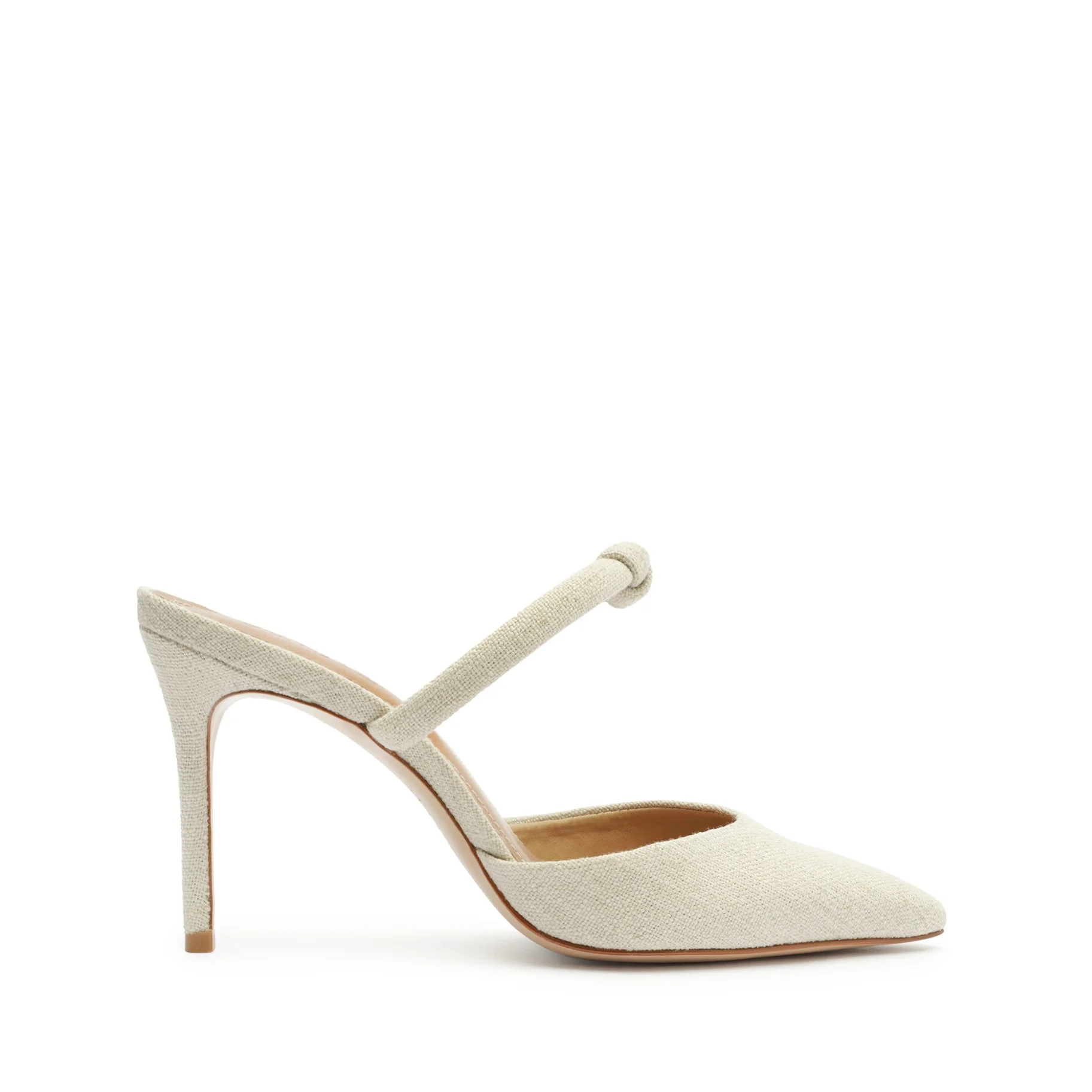 Pearl Casual Linen Fabric Pump - 1