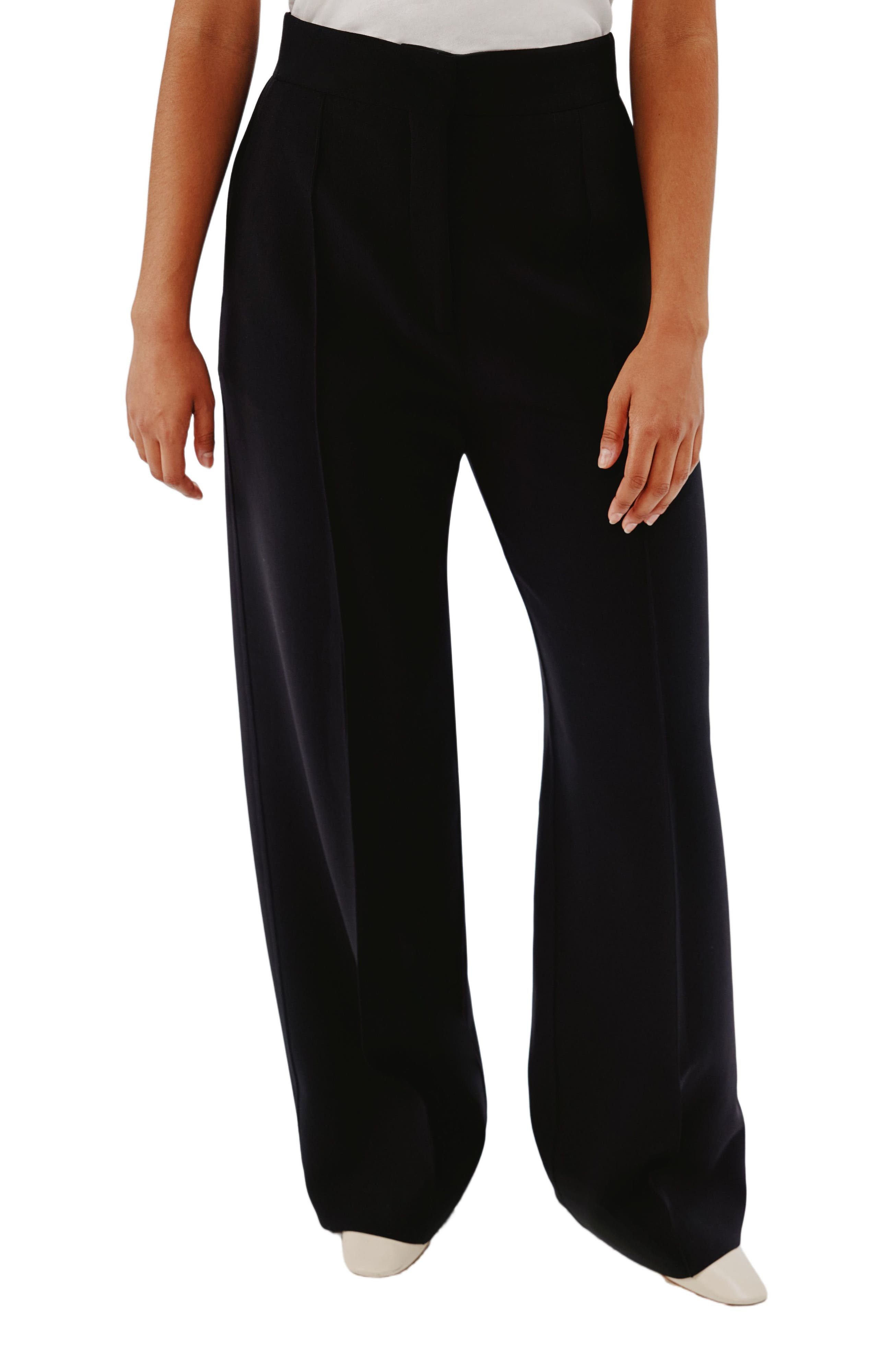 Another Tomorrow DOPPIO WIDE LEG PANT in Black at Nordstrom - 2