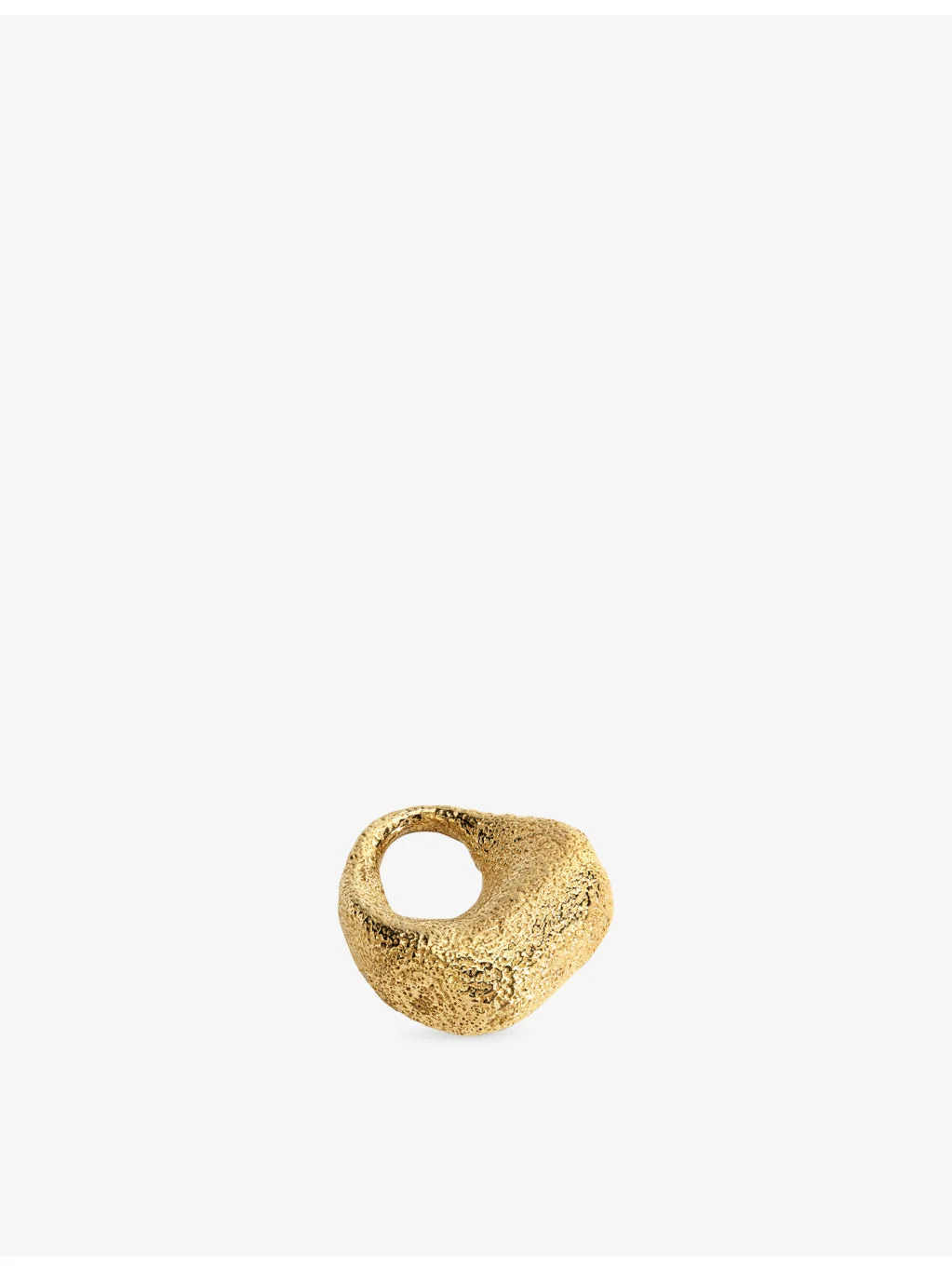 Antica Textured Small 18ct Yellow Gold Vermeil Pendant - 1