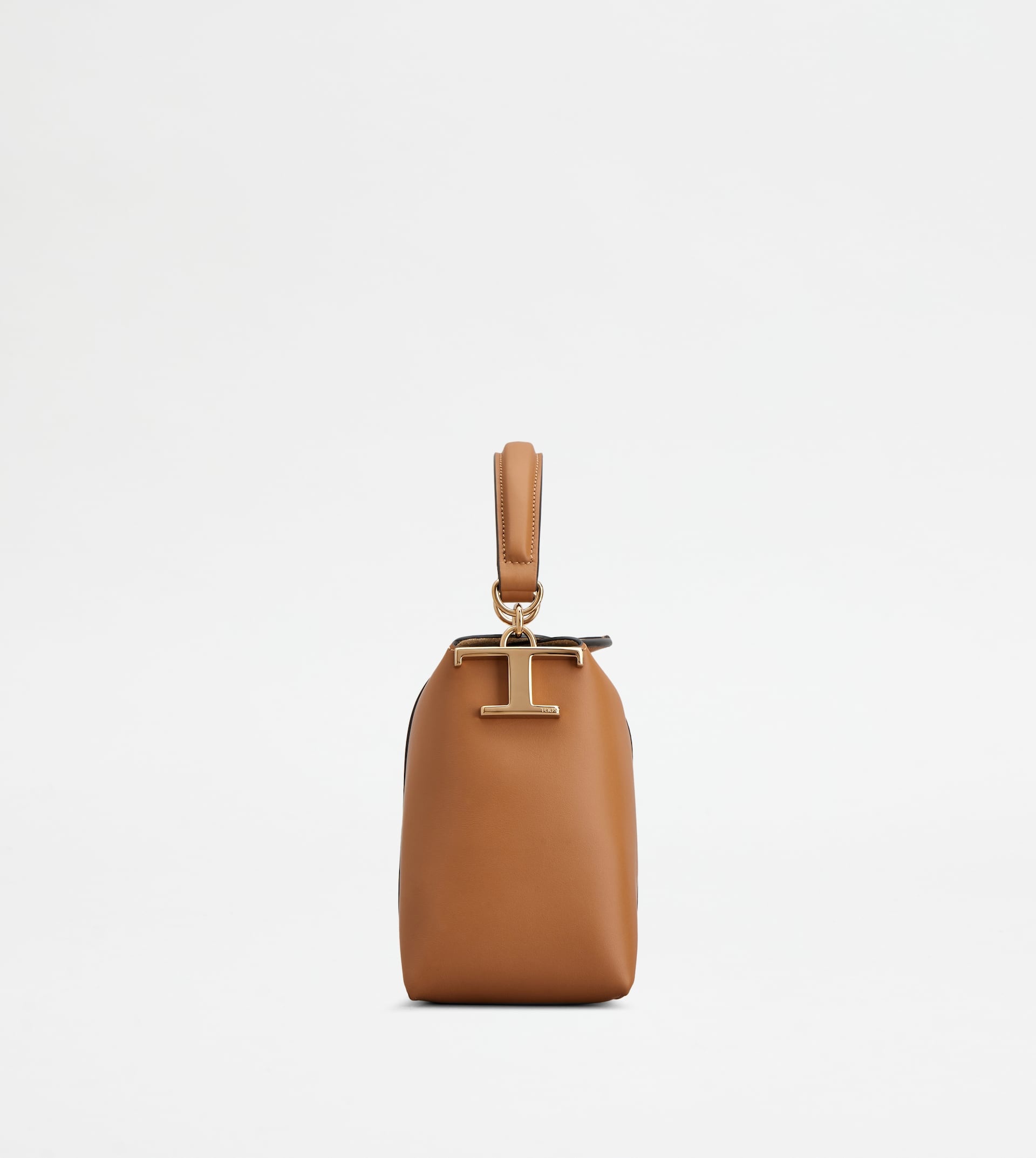 TOD'S T CASE TOTE MESSENGER BAG IN LEATHER MICRO - BROWN - 3