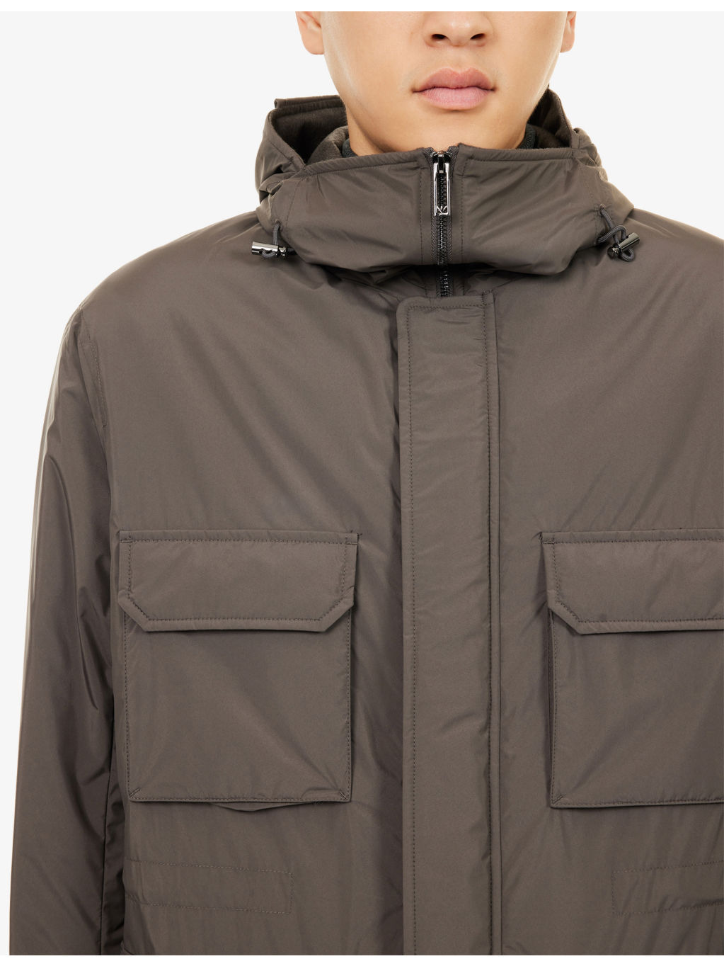 Logo-Patch Flap-Pocket Shell Jacket - 5