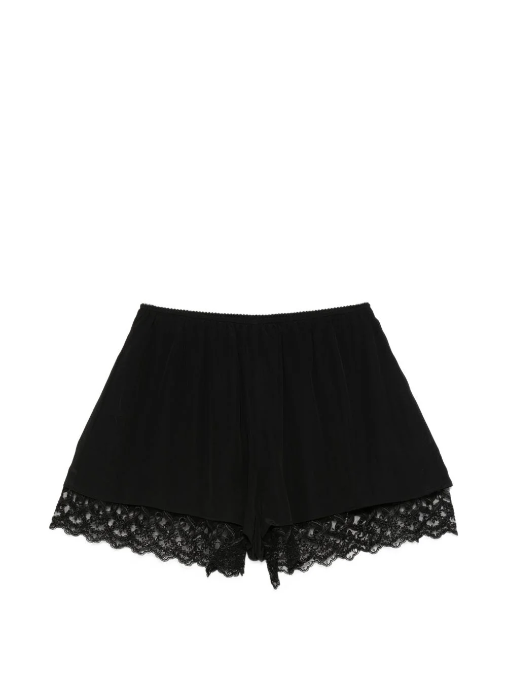 lace-trim mini shorts - 1