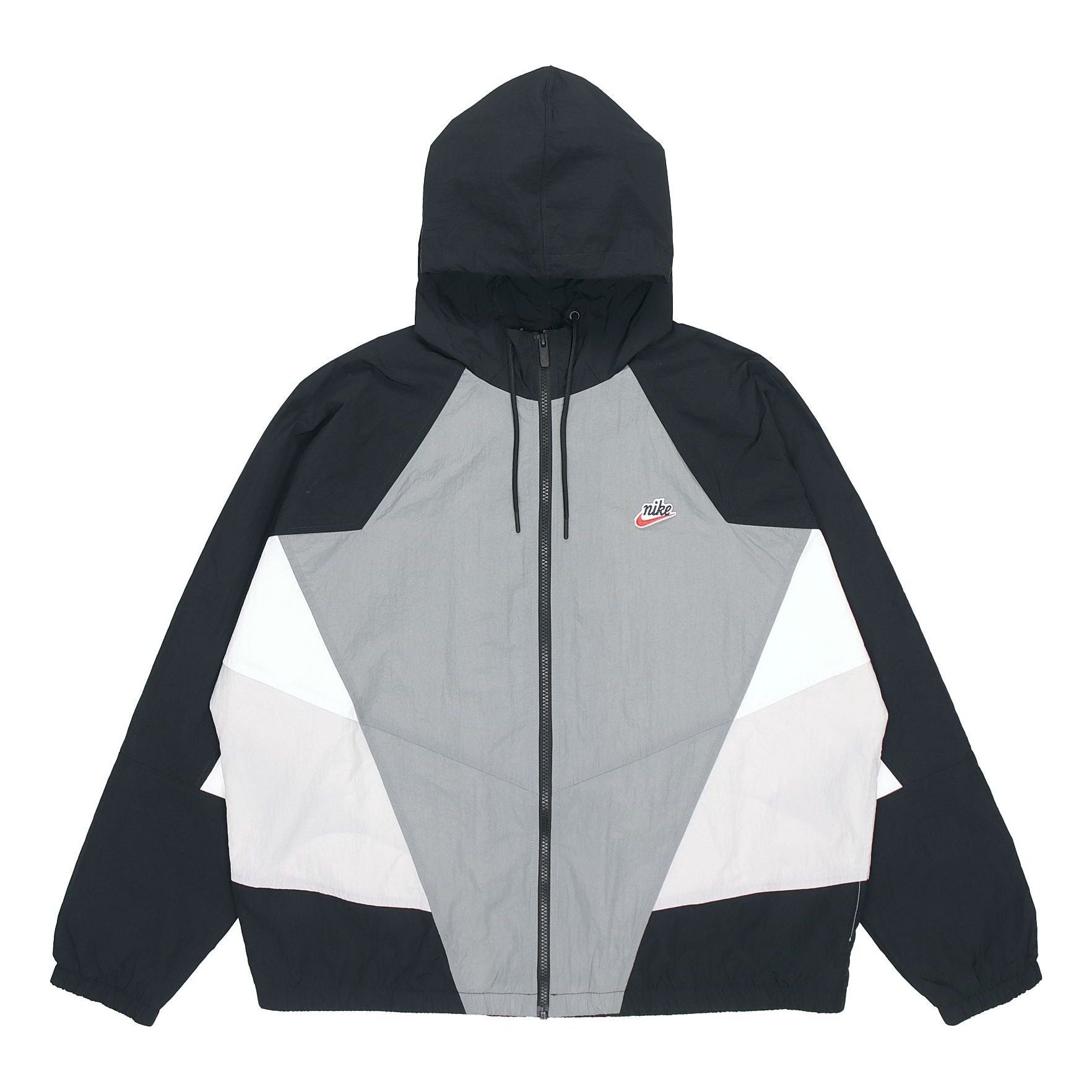 Nike Patchwork Contrast Windproof Woven Hooded Jacket For Men Grey Gray DB5172-084 - 1