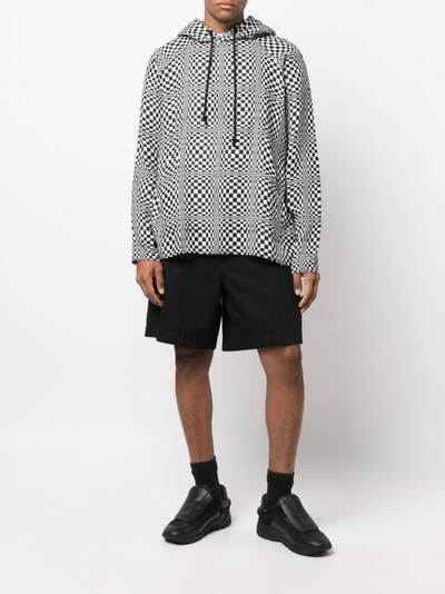 Song for the Mute geometric knit hoodie outlook
