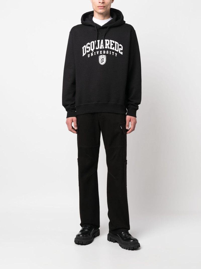DSQUARED2 logo-print  cotton hoodie outlook