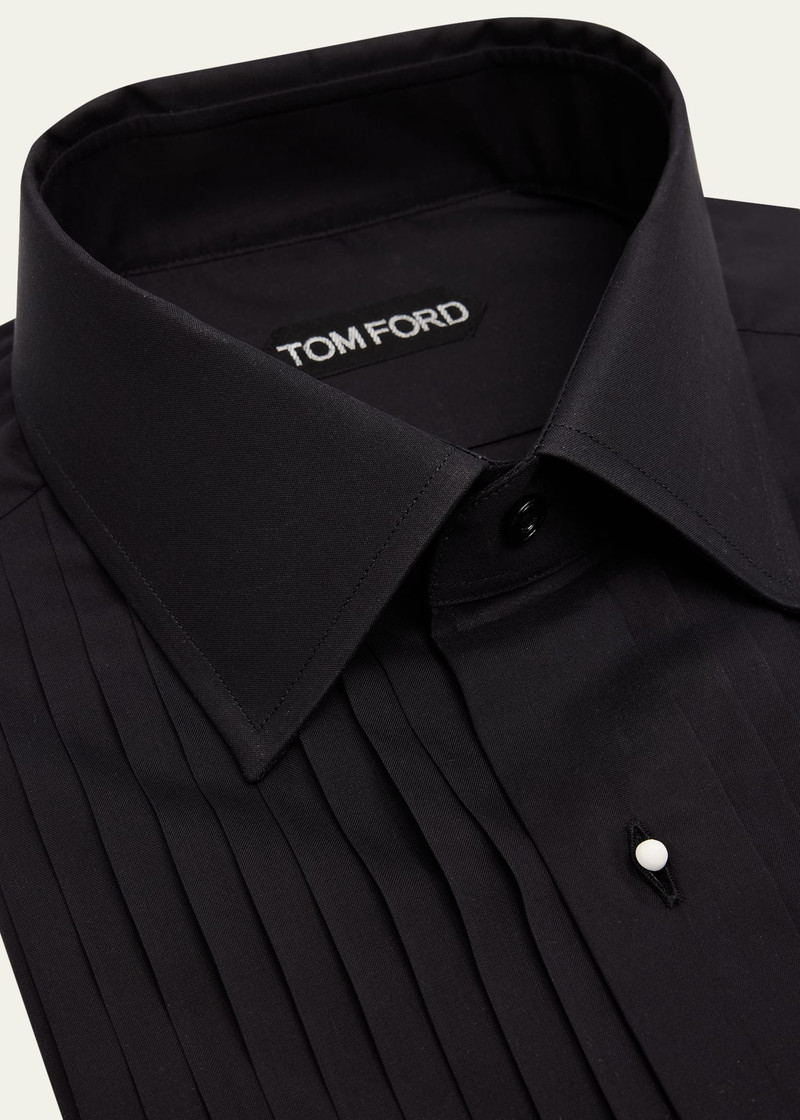 TOM FORD Men's Voile Plisse Pastron Dress Shirt outlook
