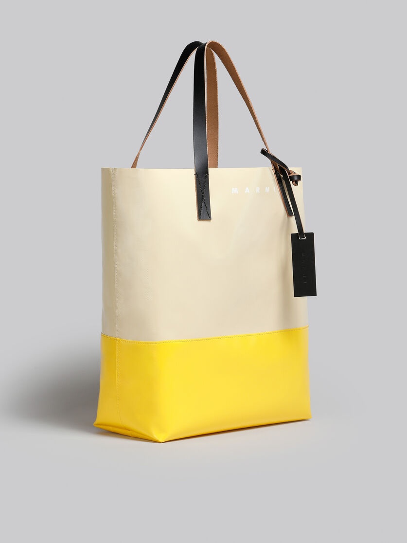 TRIBECA SHOPPING BAG IN YELLOW AND BEIGE - 6