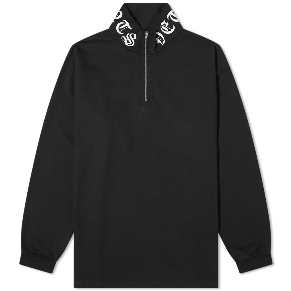 VETEMENTS Oversized Gothic Logo Zip Turtleneck - 1