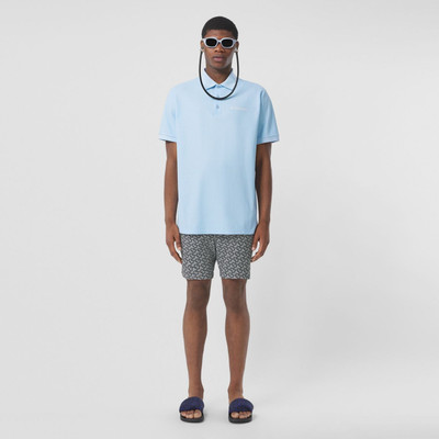 Burberry Monogram Motif Cotton Piqué Oversized Polo Shirt outlook