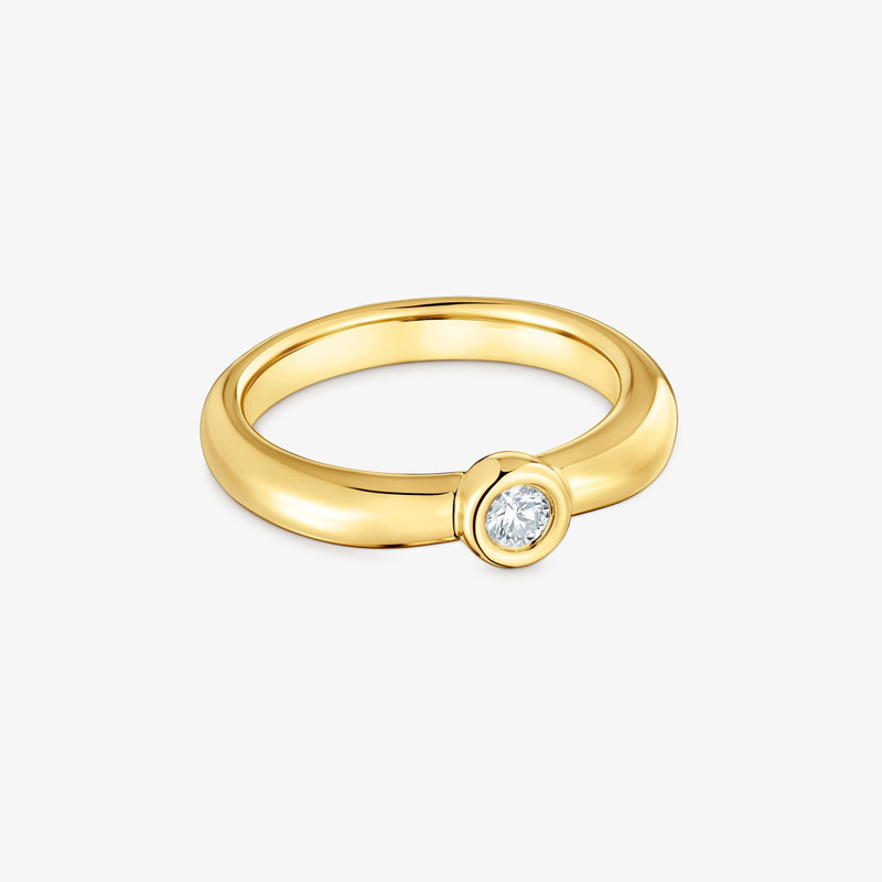 TOUS 18K gold vermeil Wide ring with laboratory-grown diamond Line LGD outlook