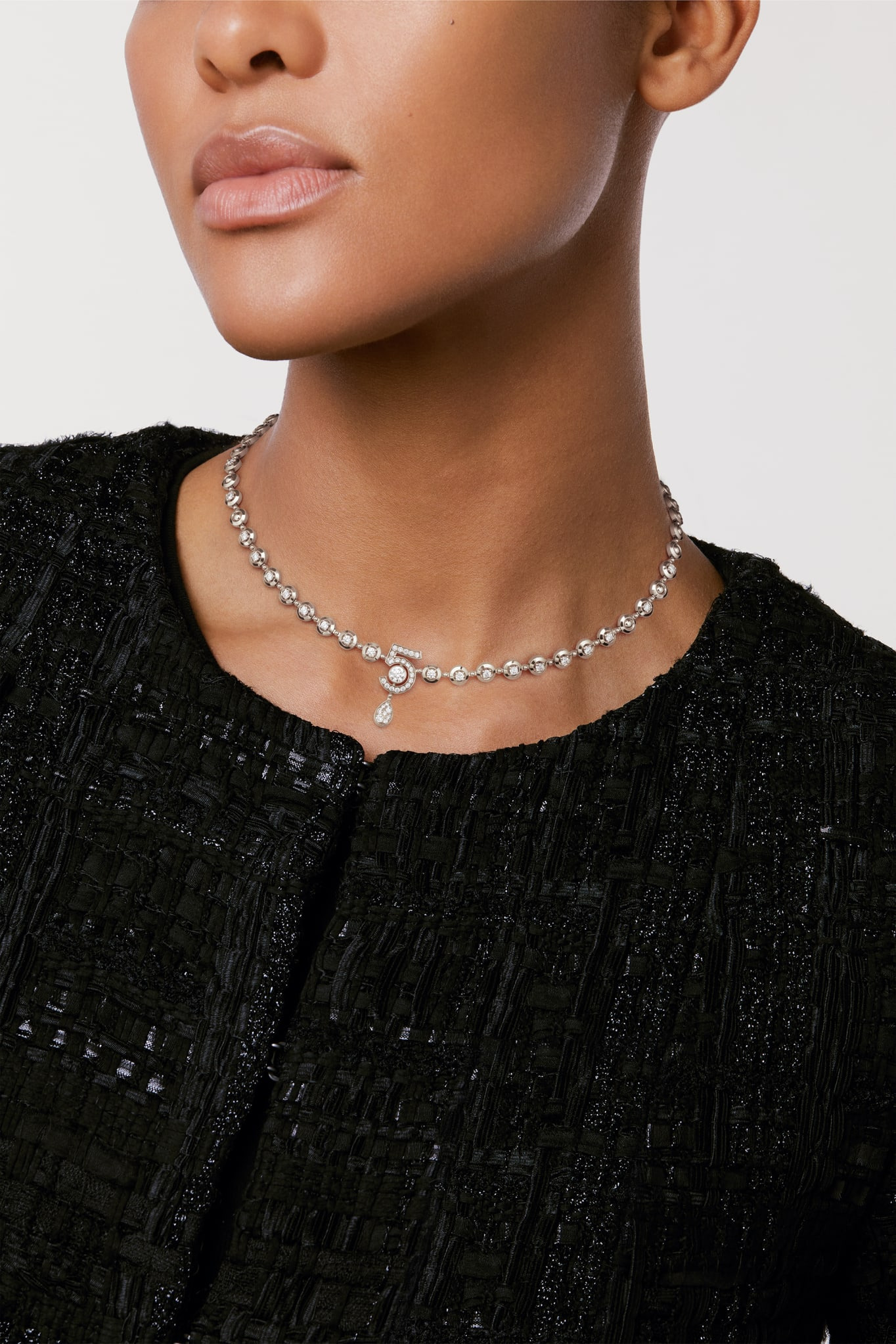 Eternal N°5 diamond line necklace - 4