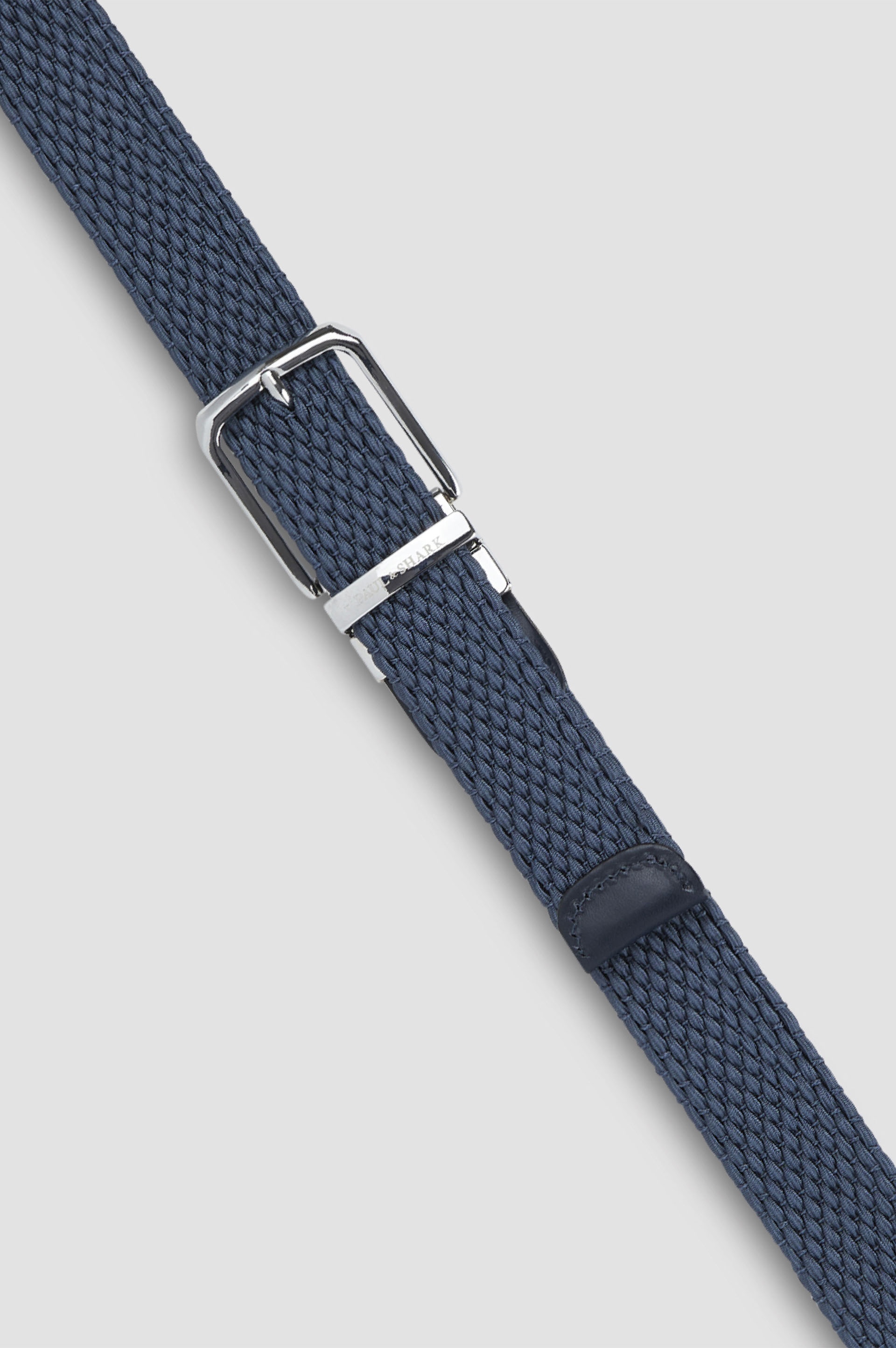 STRIPED ELASTIC BELT WITH LEATHER TRIMS - 2