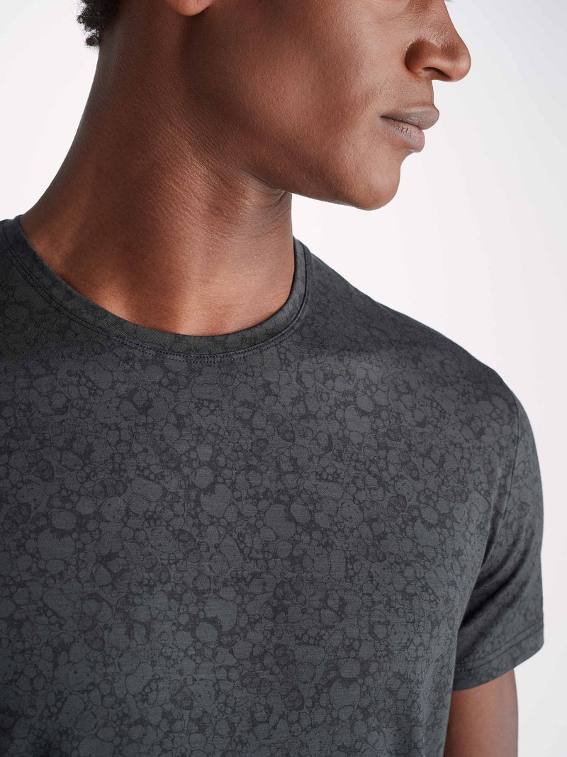 Men's T-Shirt London 10 Micro Modal Black - 5