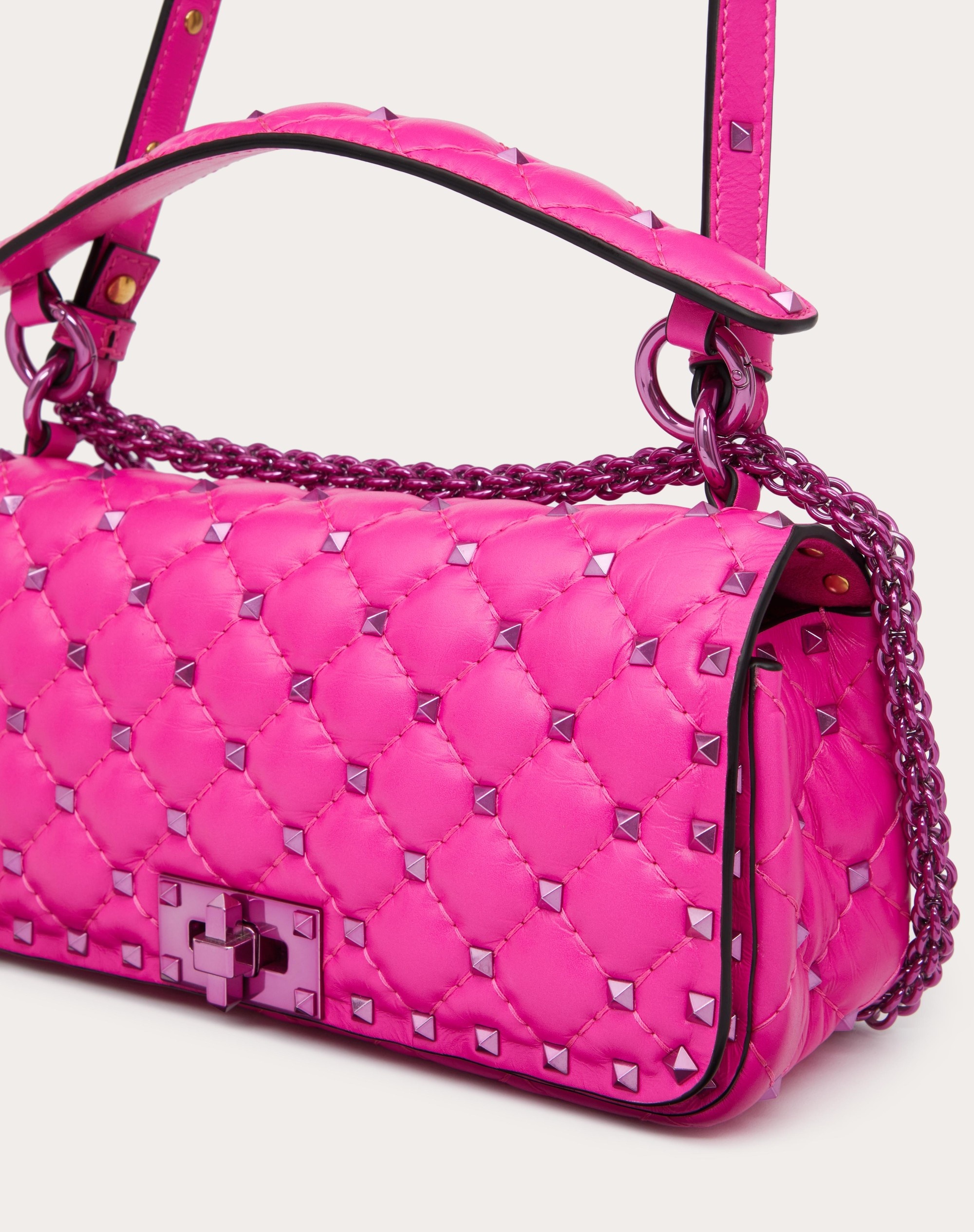 ROCKSTUD SPIKE CALFSKIN SHOULDER BAG - 5