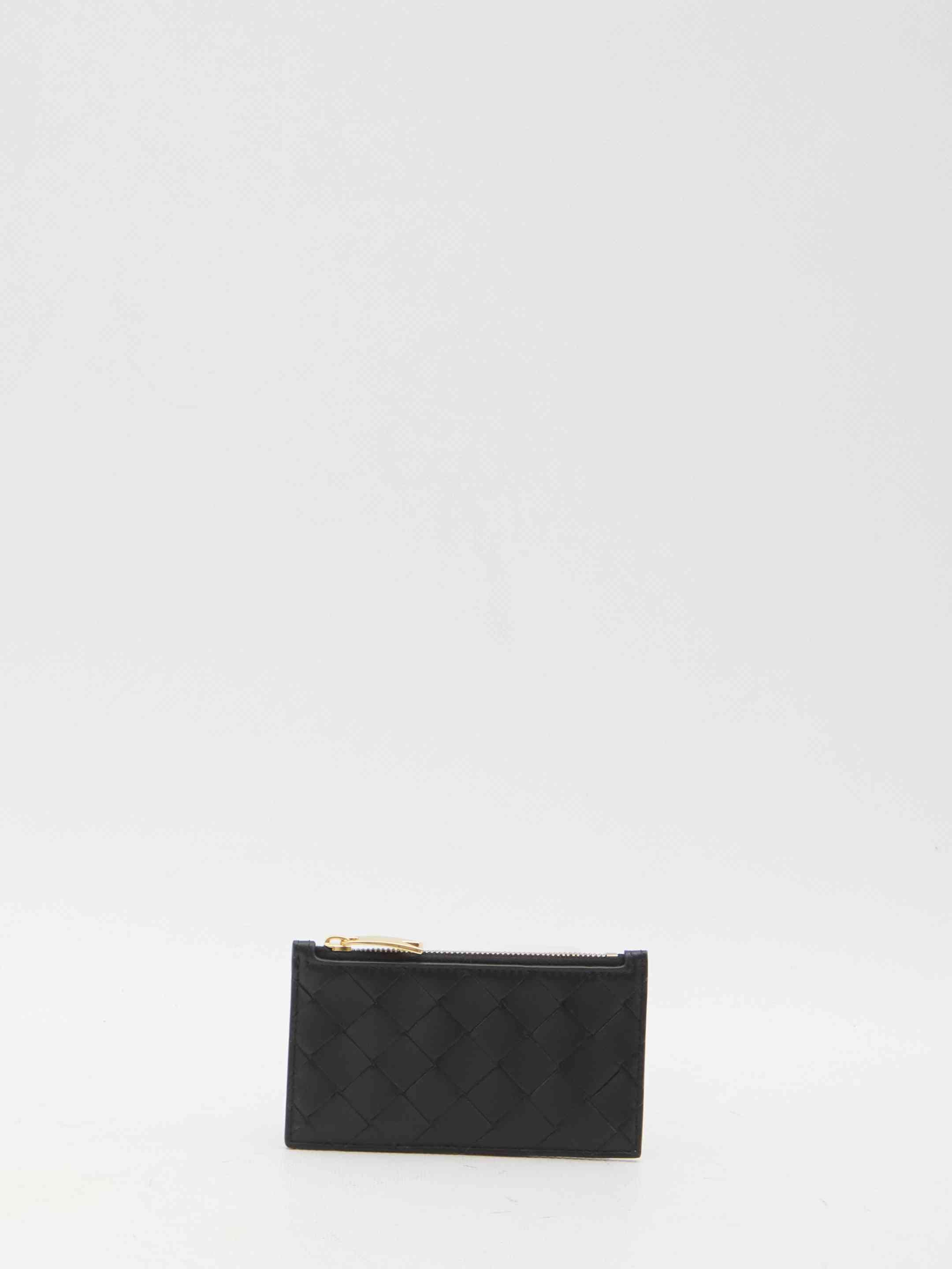 Bottega Veneta Women Black Zipped Cardholder - 1