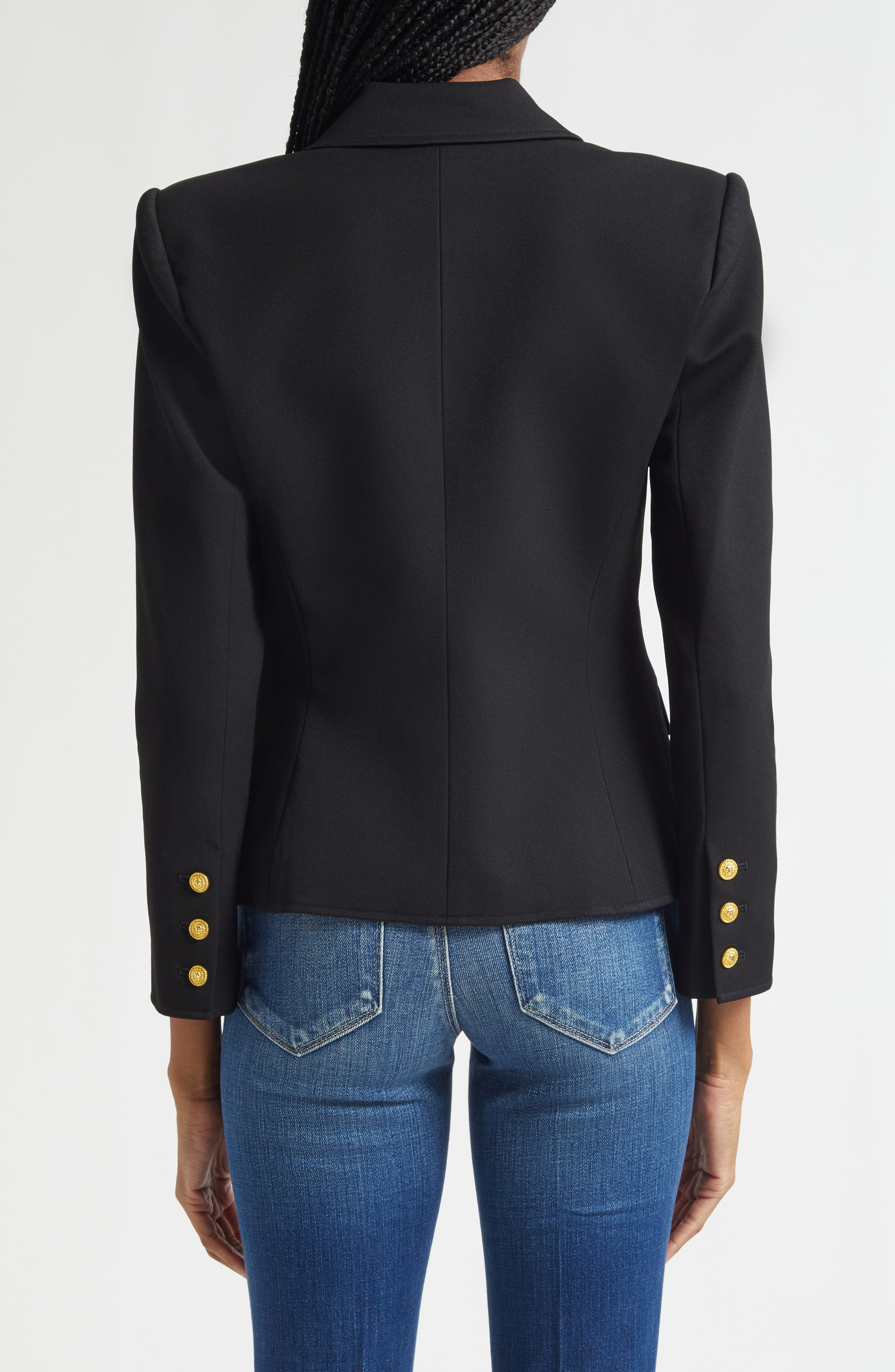 L'AGENCE Wylla Structured Blazer in Black at Nordstrom - 3