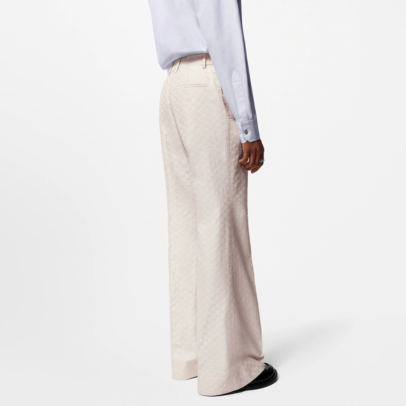 Silk And Cotton Blend Tailored Flared Pants 5