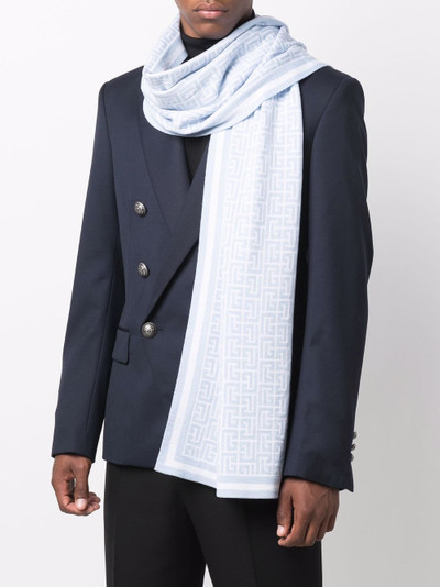 Balmain Monogram pattern scarf outlook