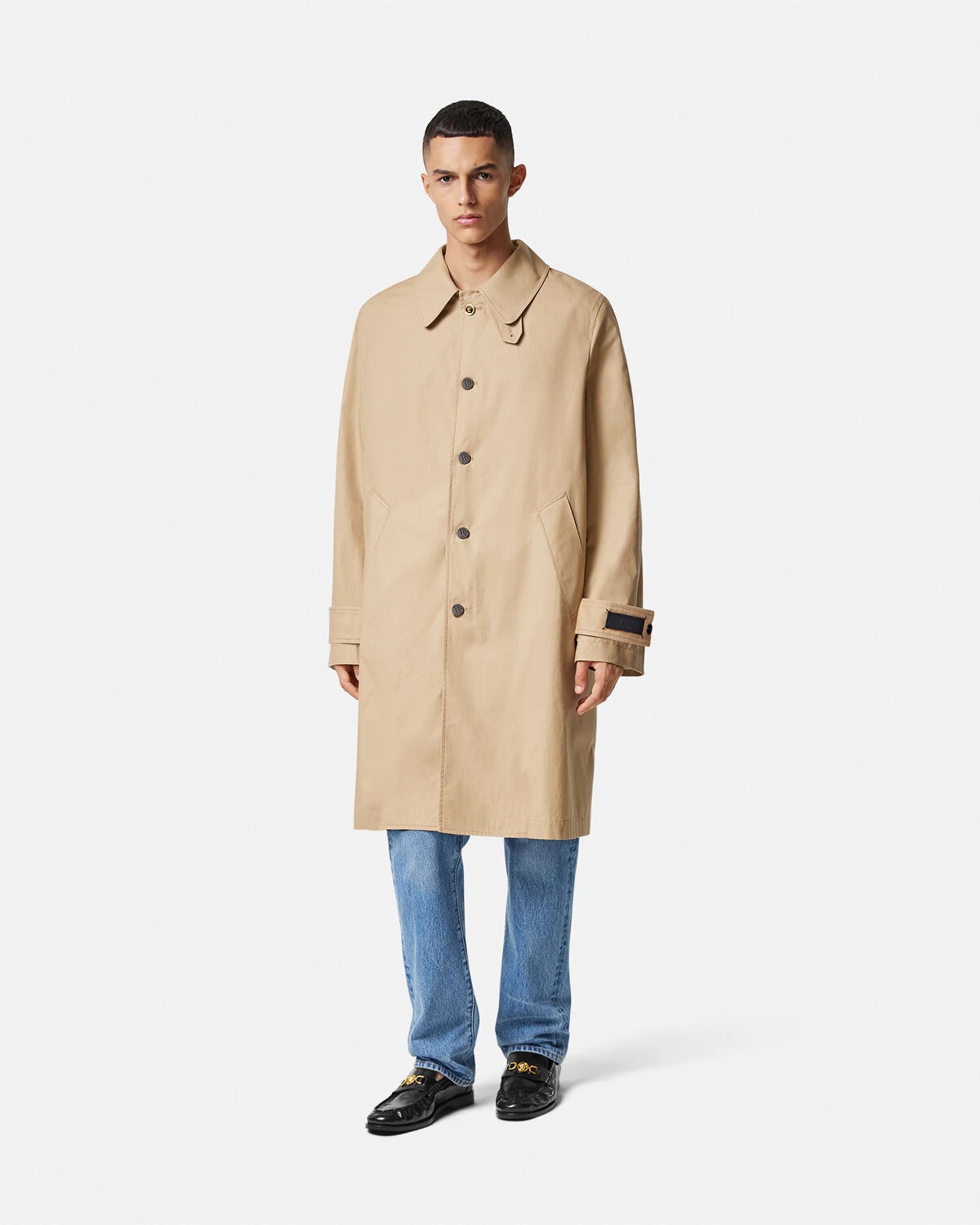 Barocco Panelled Gabardine Trench Coat - 4