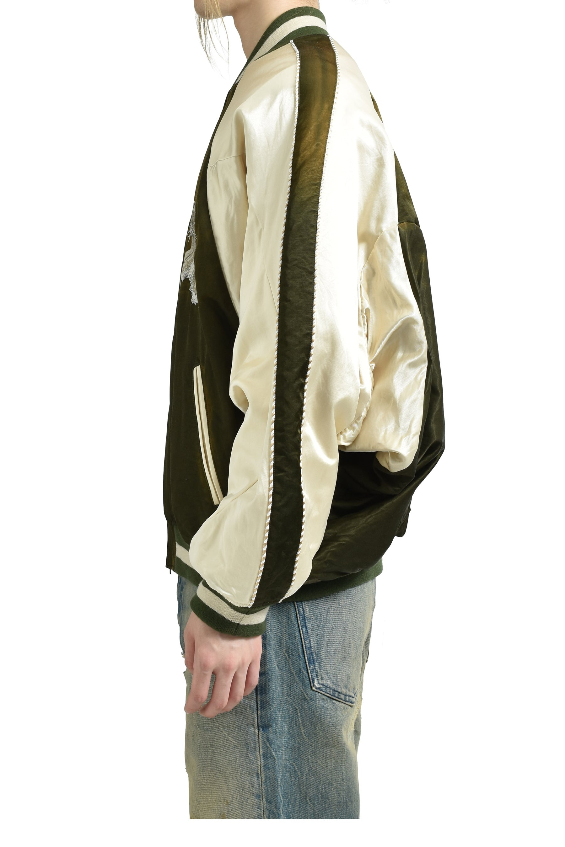 DISTORTED CUTTING SOUVENIOR JACKET / KHA - 3