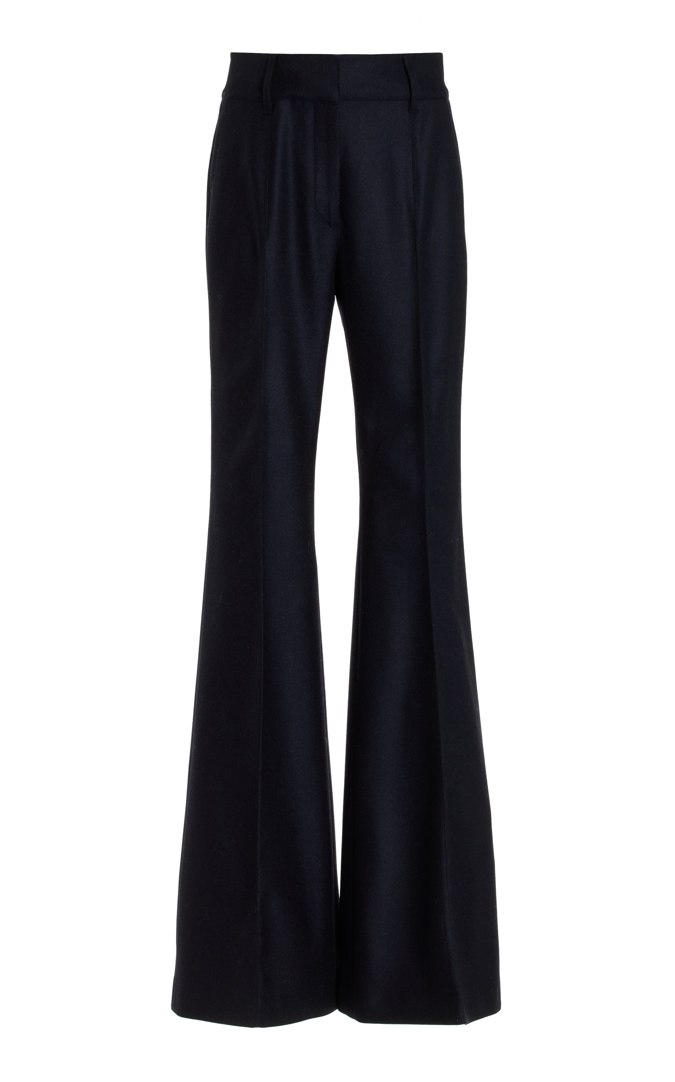 Rhein Pant in Dark Navy Virgin Wool Cashmere Flannel - 1