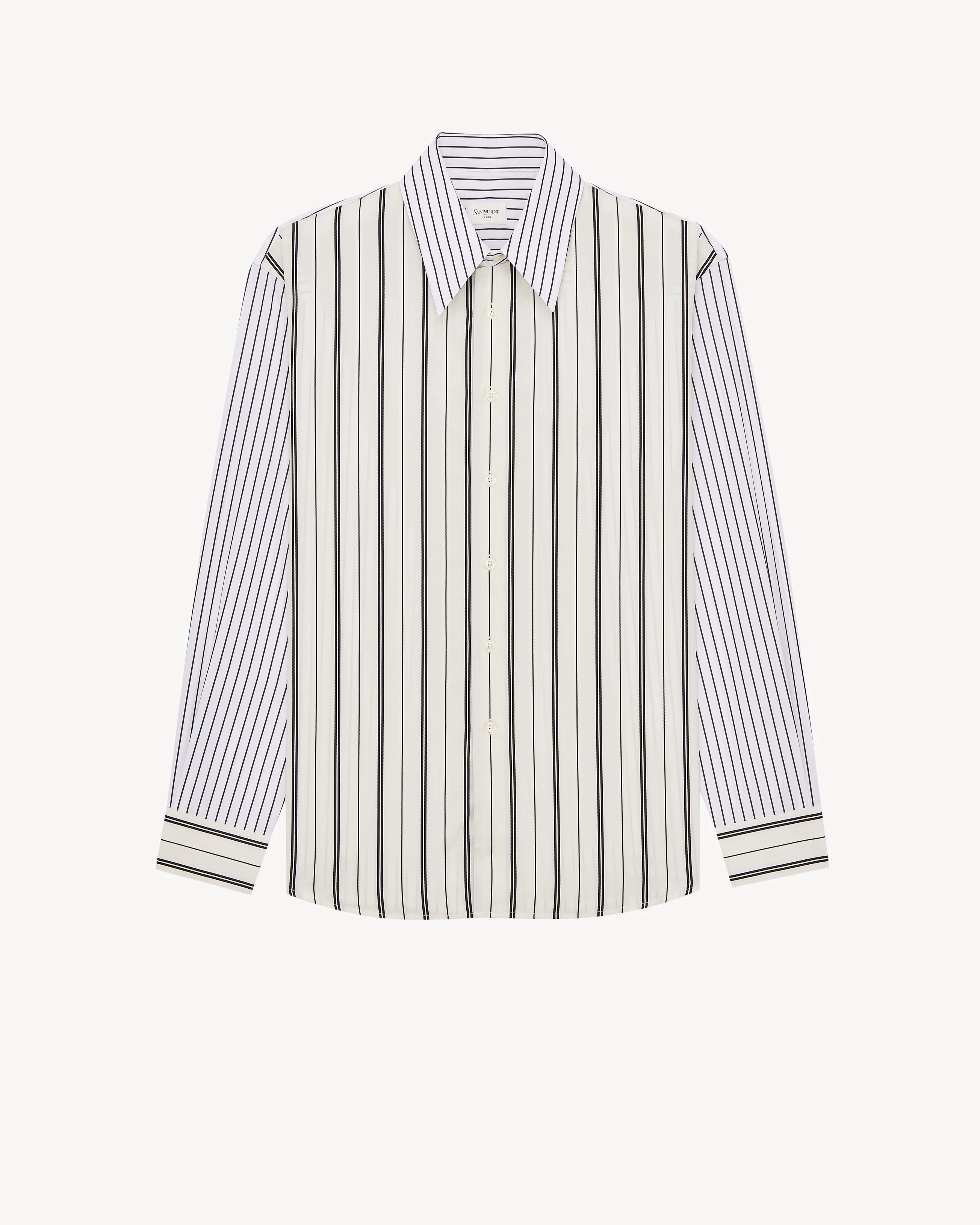 WINCHESTER SHIRT IN SATEEN-STRIPE COTTON POPLIN - 1
