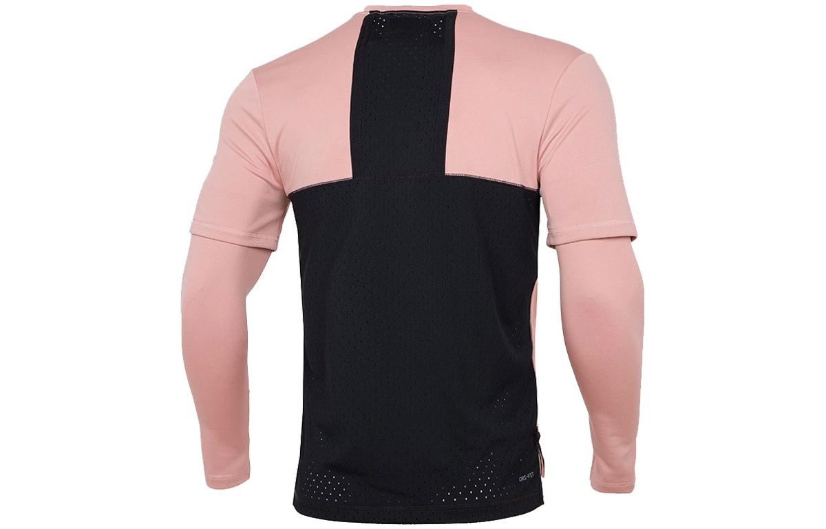 Air Jordan Dri-fit Casual Sports Round Neck Colorblock Long Sleeves Pink Gray DH9084-609 - 2