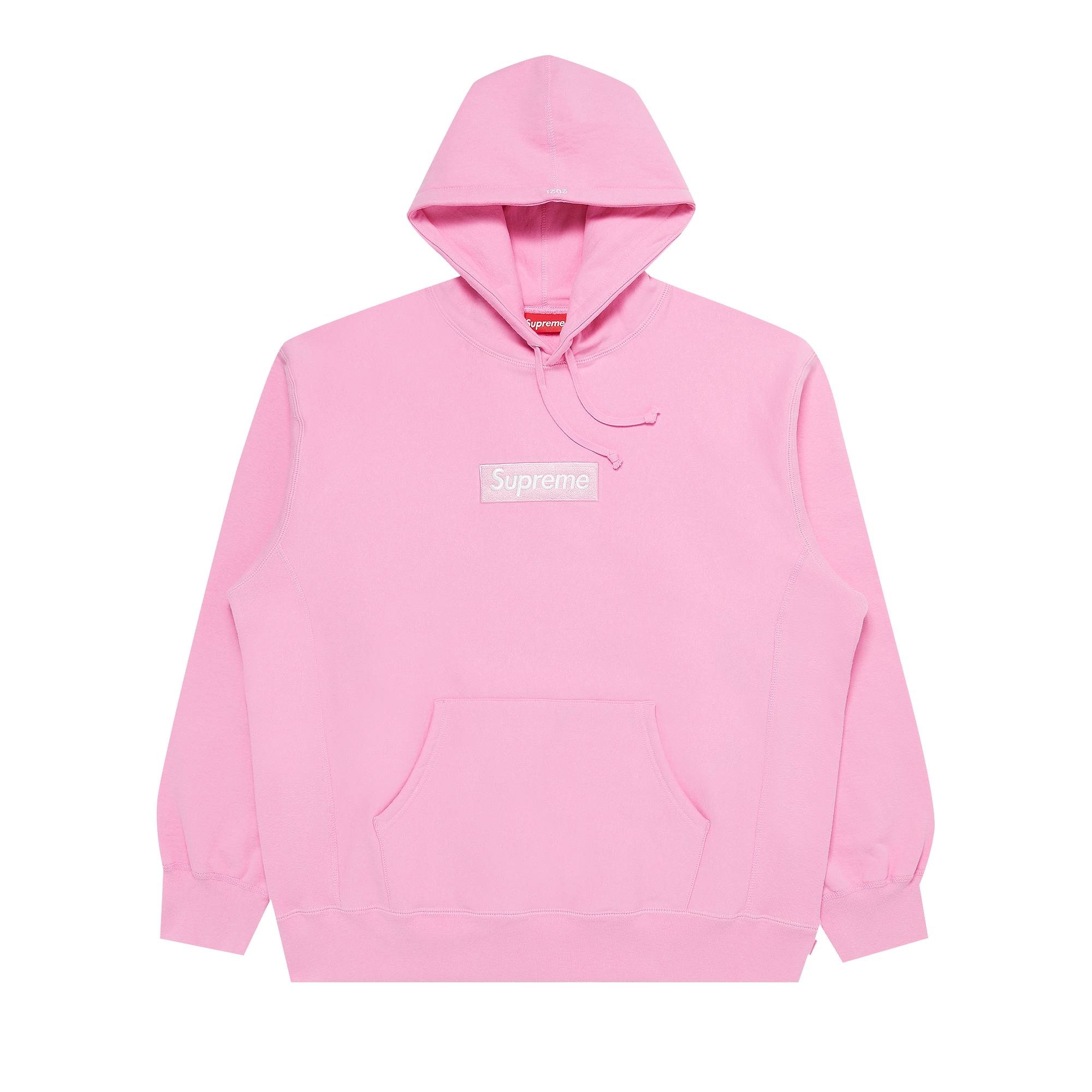 Supreme Box Logo Hooded Sweatshirt 'Pink' - 1