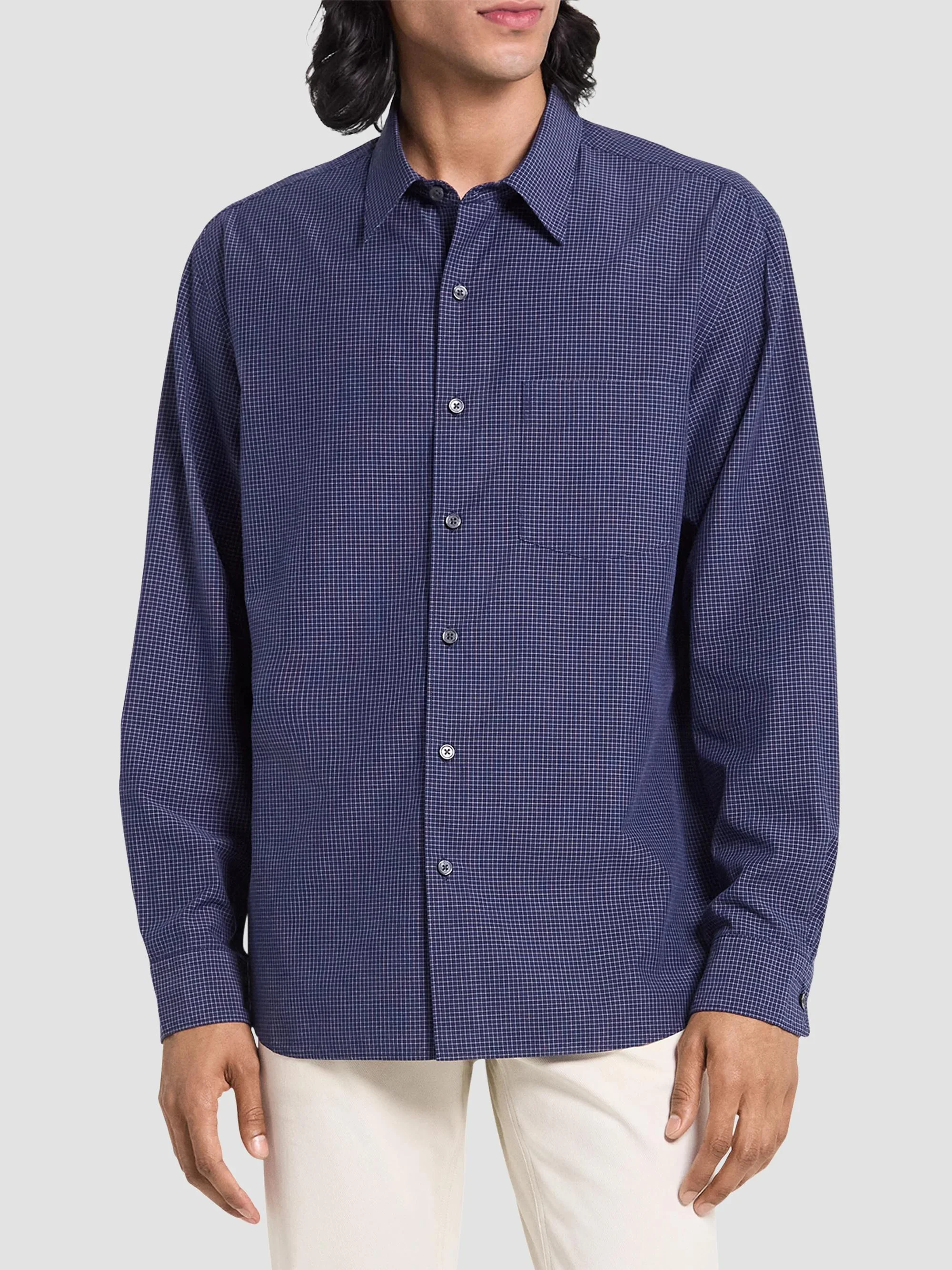 Men's Weekend Cotton-Blend Shirt - Baltic Multi - 1