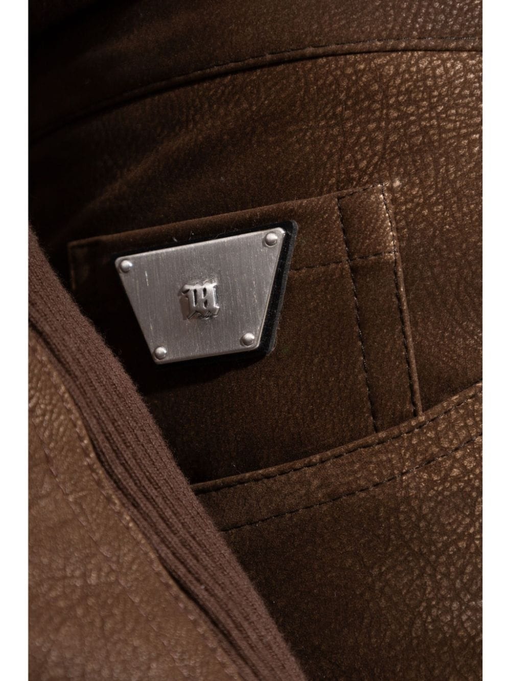 logo-plaque tapered trousers - 5