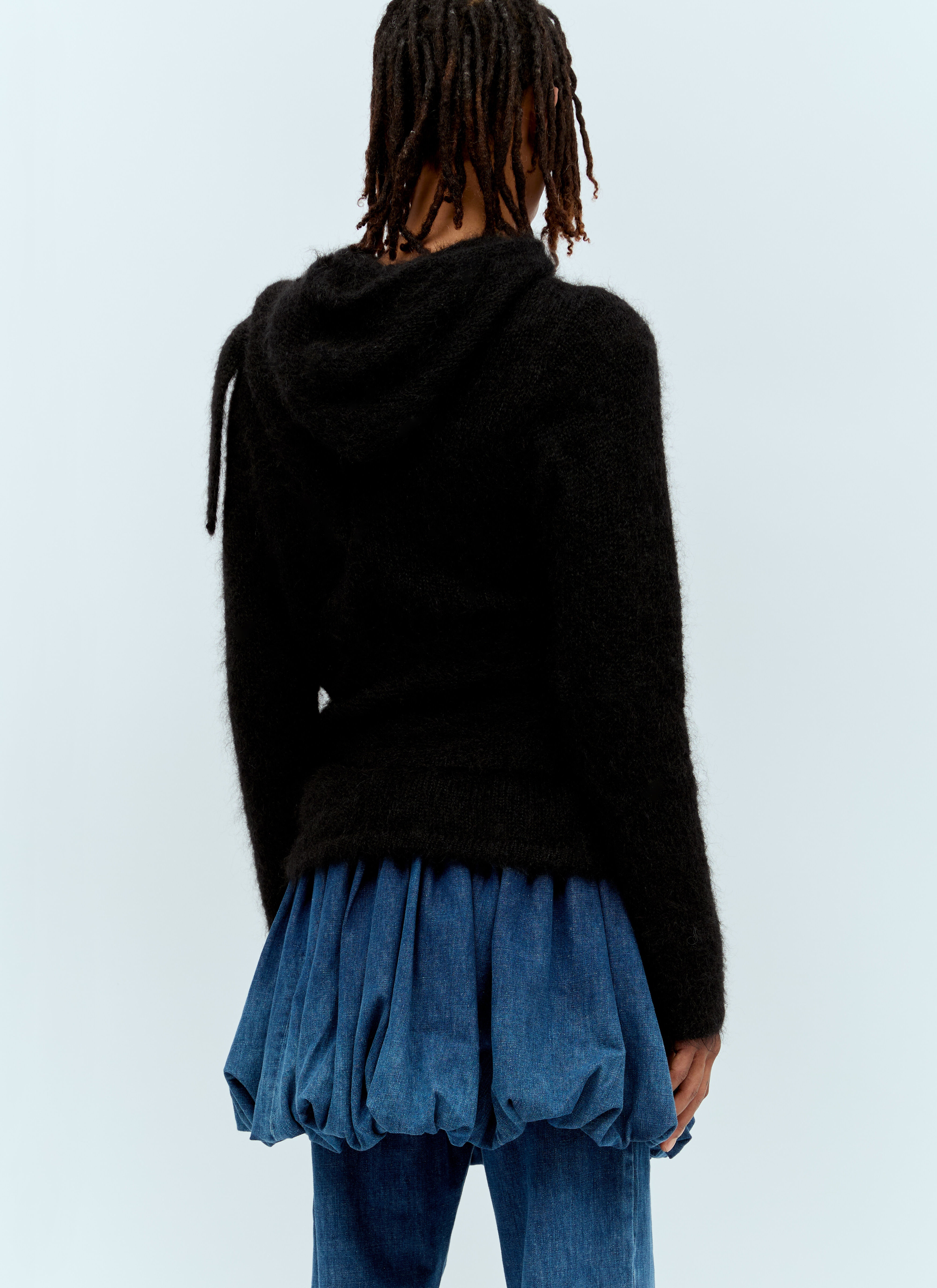 Mohair Tied Hooded Sweater - 4