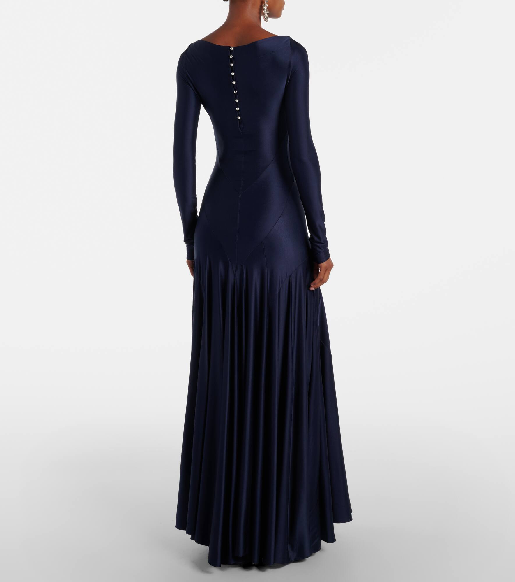 Paneled jersey maxi dress - 3