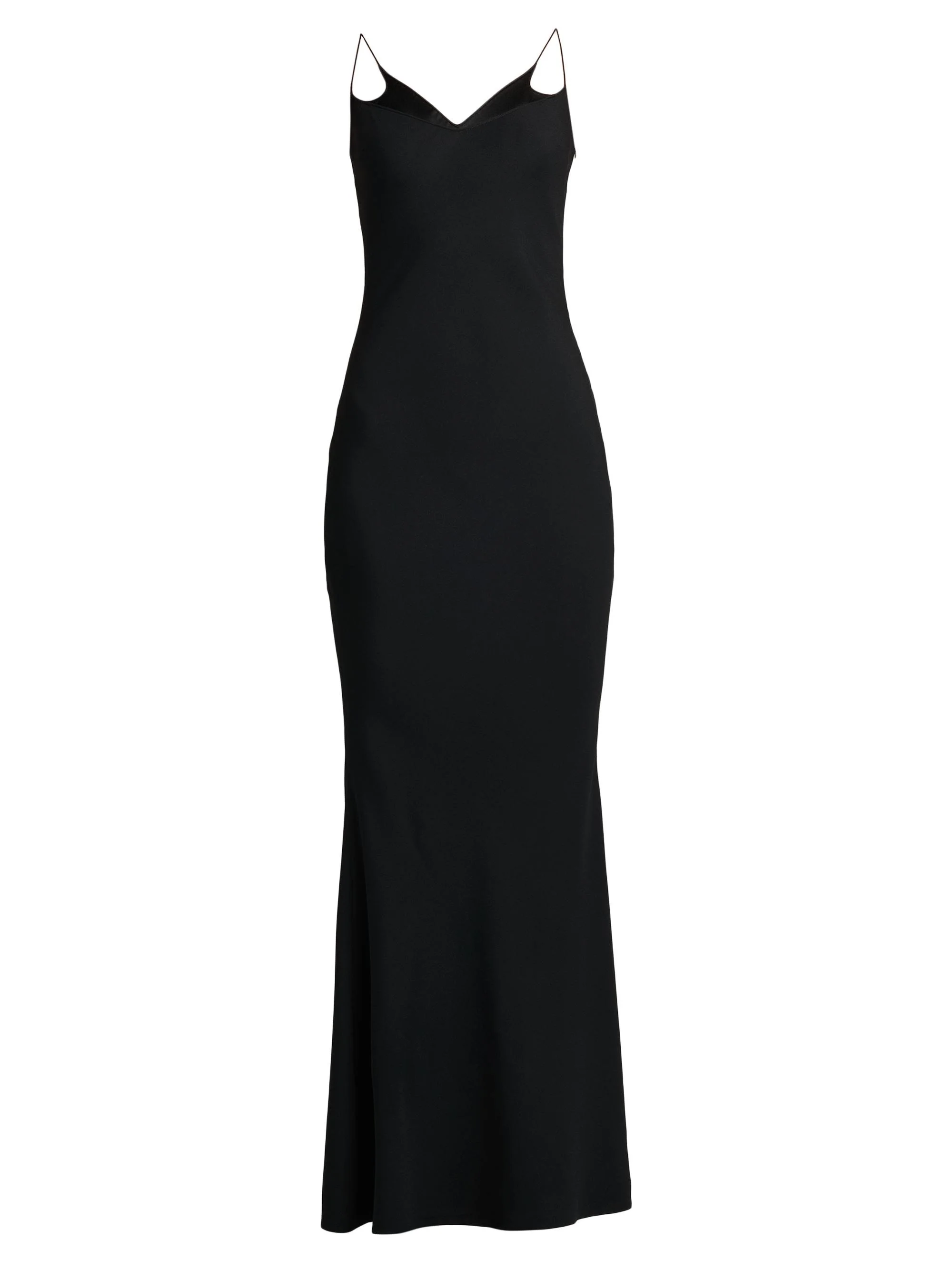 Women's Strappy Woven Slip Gown - Naa Black - 1